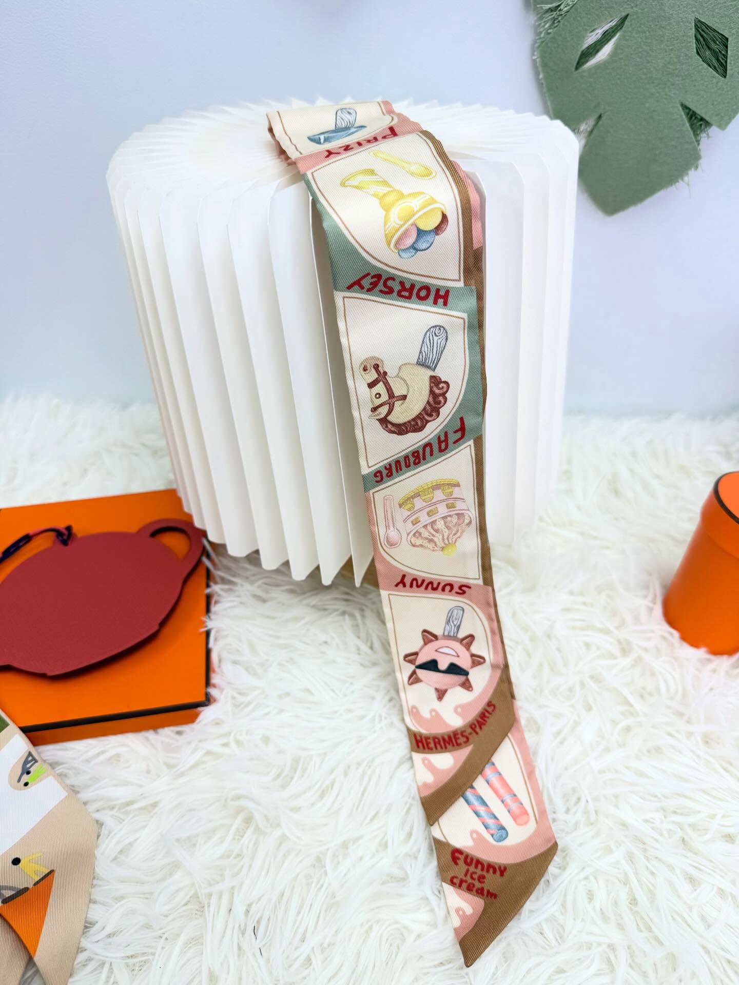 HERMES🤍PRE OWNED 全新Twilly全套🧡