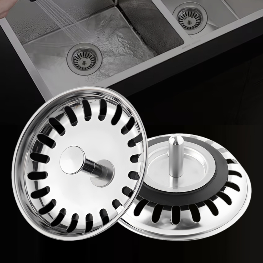 廚房洗碗池水池塞 不鏽鋼升級加厚慮蓋 UA0531