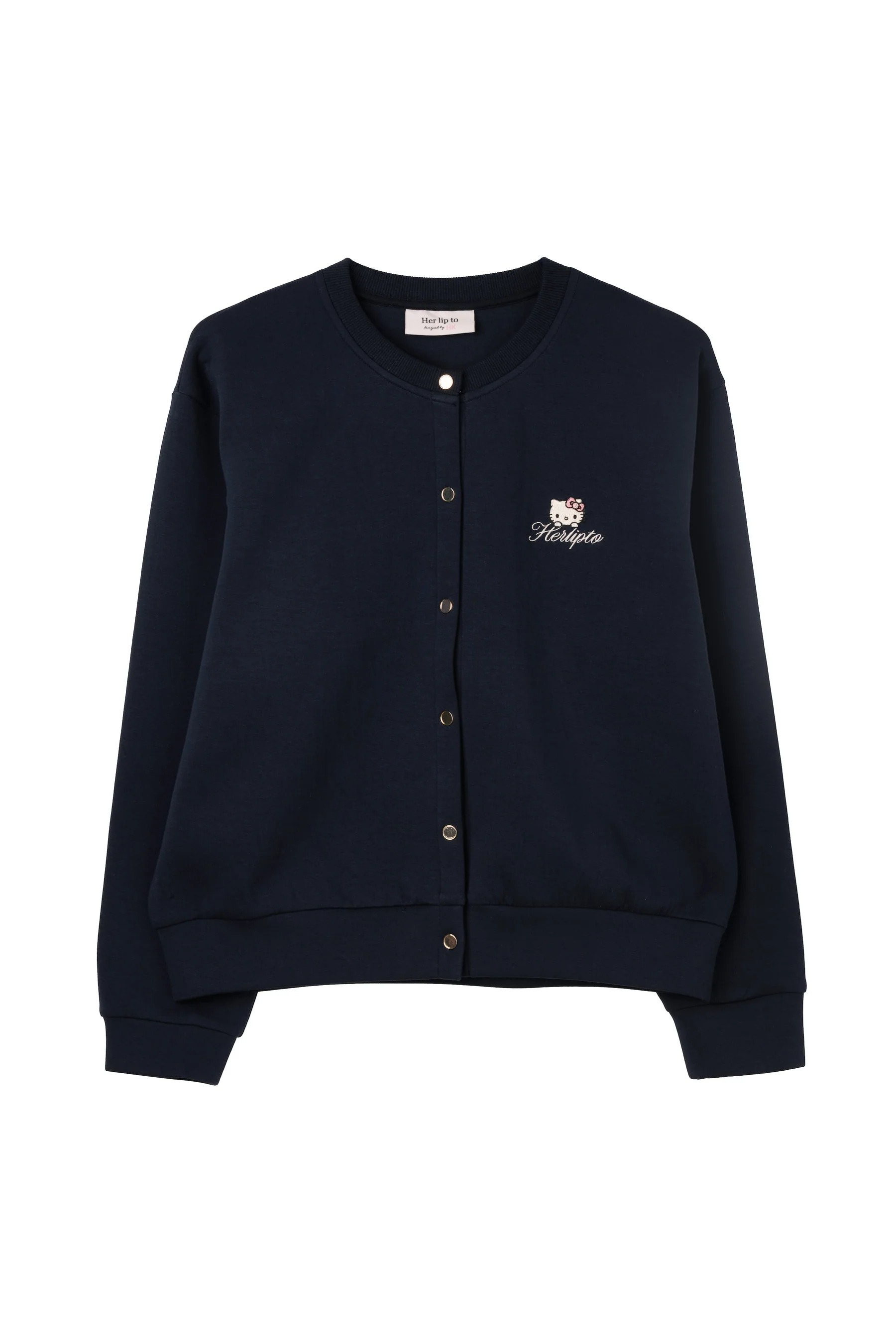🎀【預訂】Her lip to × Kitty Gold Button Cardigan N