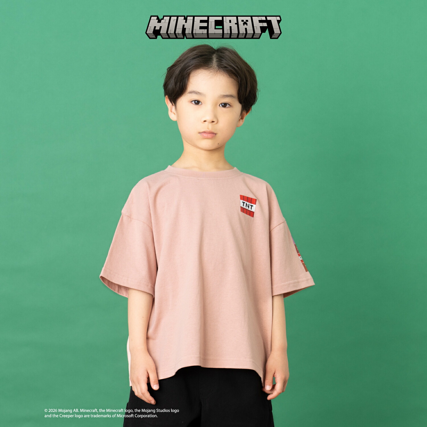 🆕【⭐訂購⭐】🌀🇯🇵 日本直送🌀#Minecraft 前後衣袖 簡約印花 短袖Tee [3款選] 🌀 [ELFA-0132][260716]