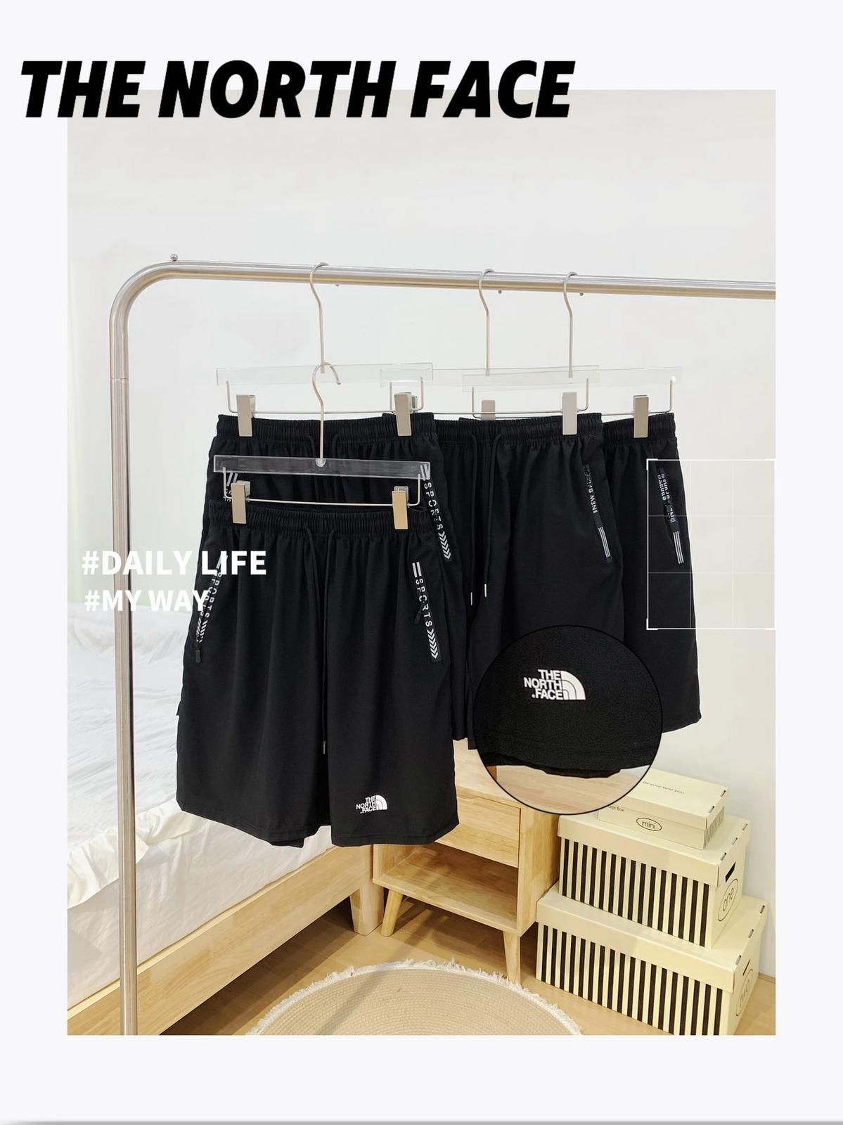 $65條。2條起$55條。Tnf 冰絲速乾五分運動褲