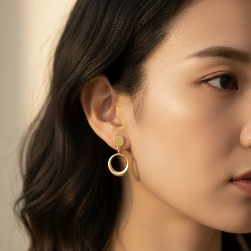 Boccia Titanium 05105-04 鈦金屬 / 鍍金耳環