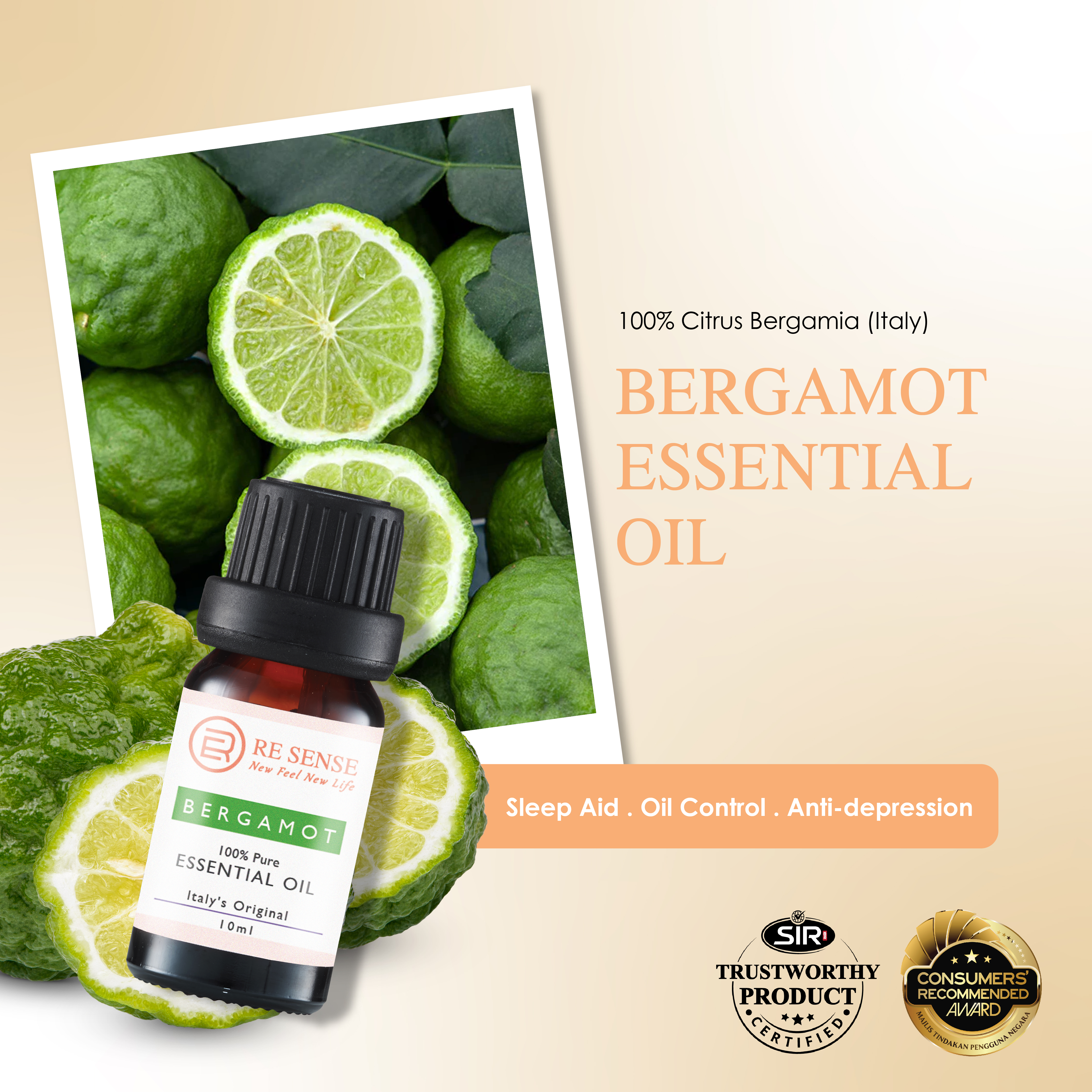 Bergamot Essential Oil (10ml)