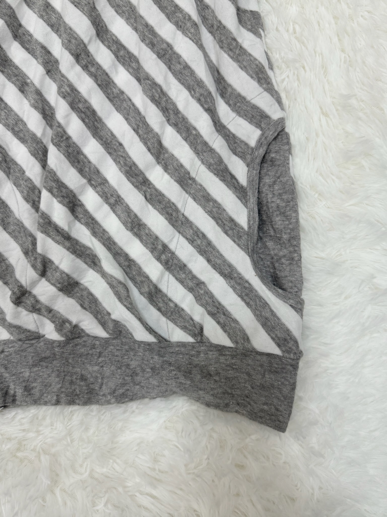 Gray Stripes Babydress with Pockets