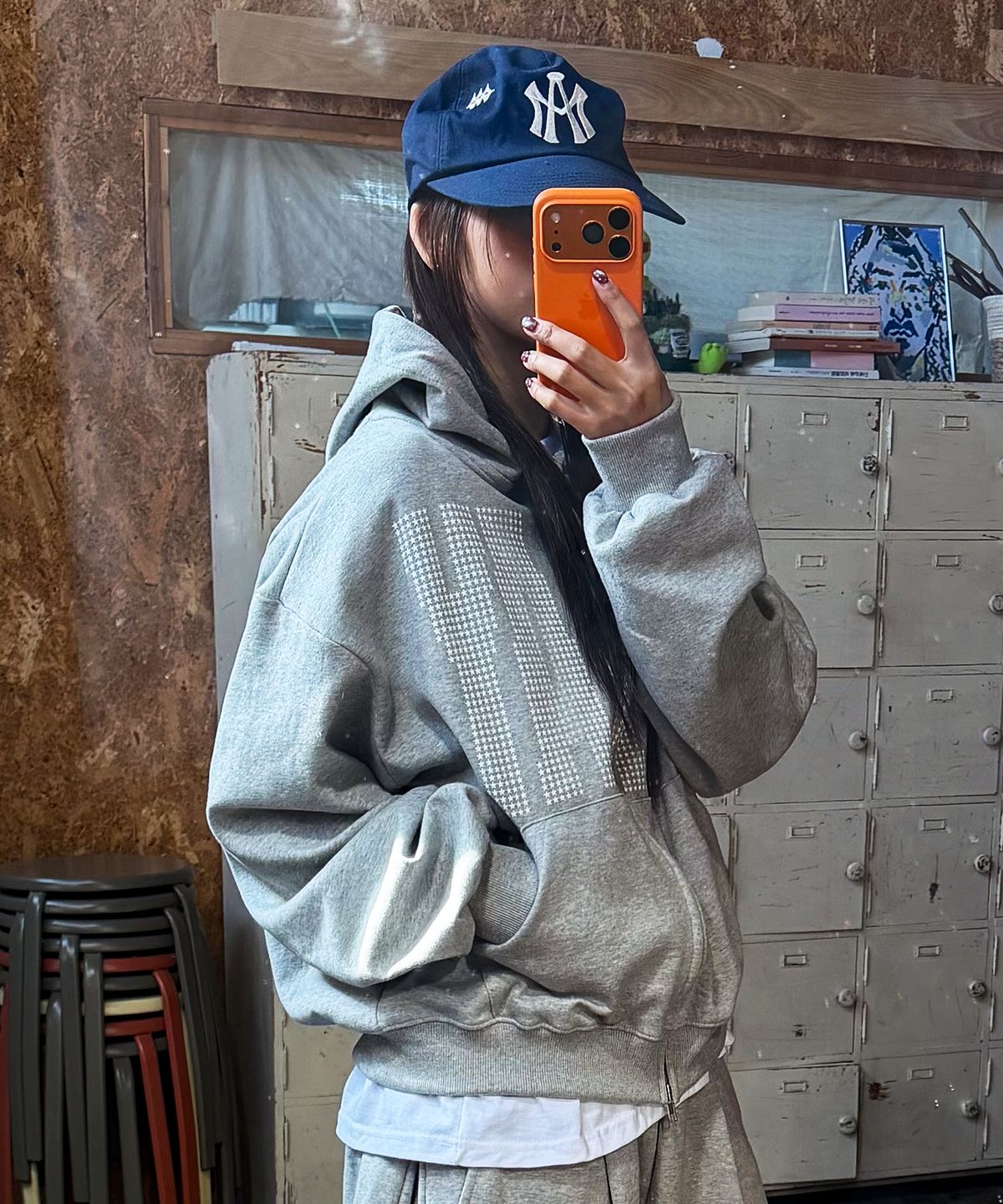 🇰🇷訂購｜SCALLYWAG 26SS｜SLAAY Star Dot Crop Hoodie 2色 