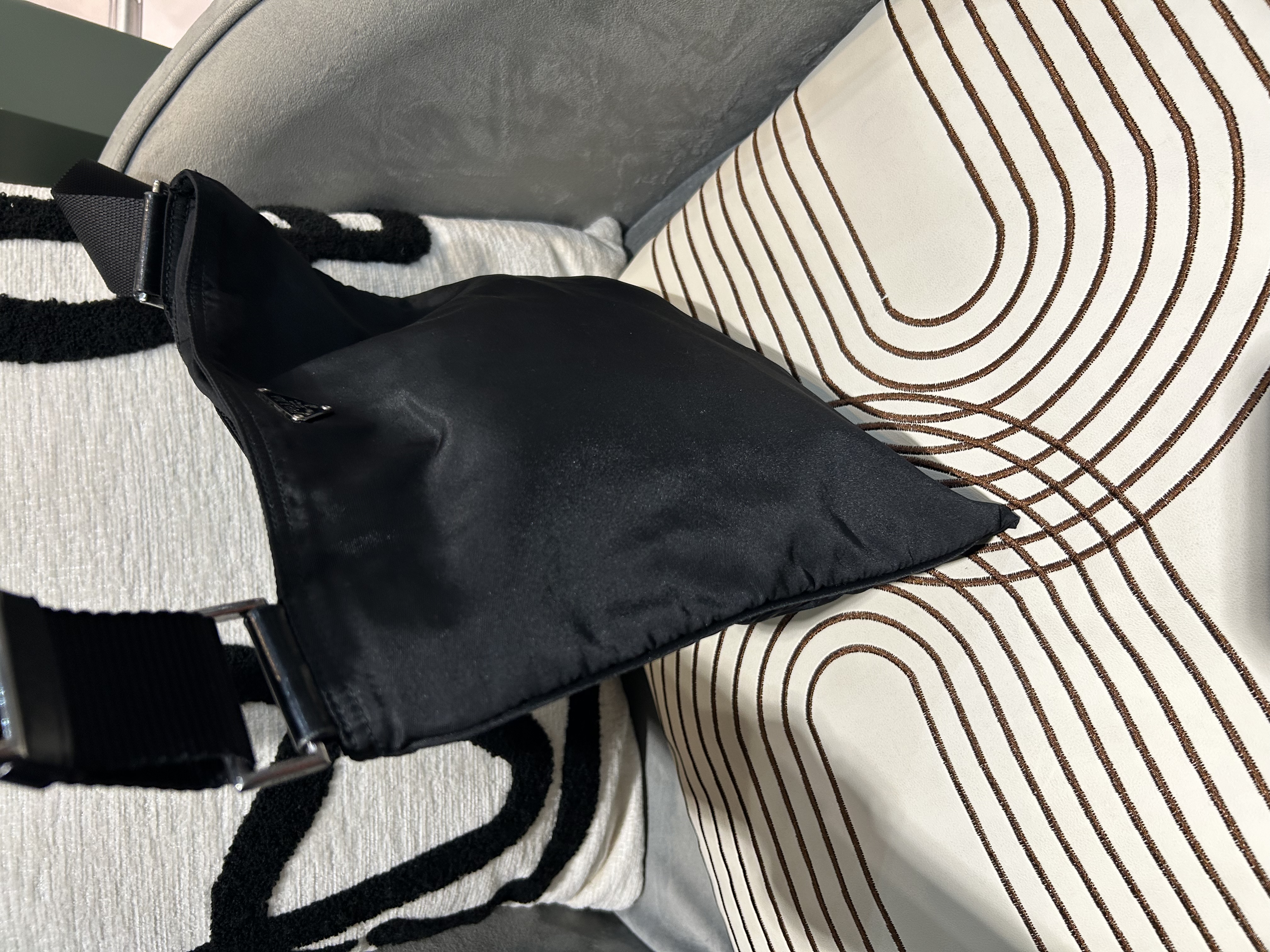 Prada Nylon Shoulder Bag Black 100%Authentic, 95%New