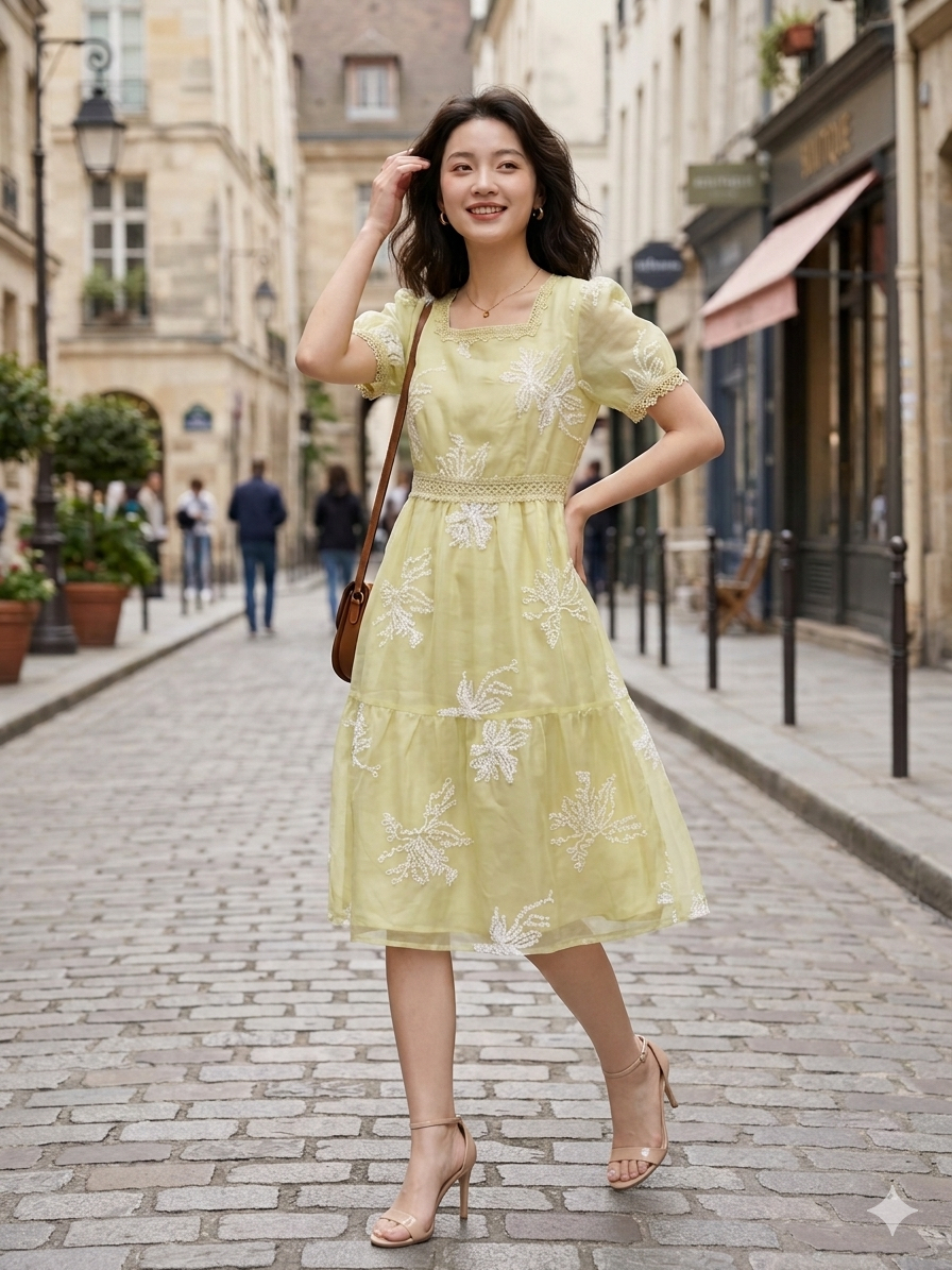 Embroidery Classic Dress