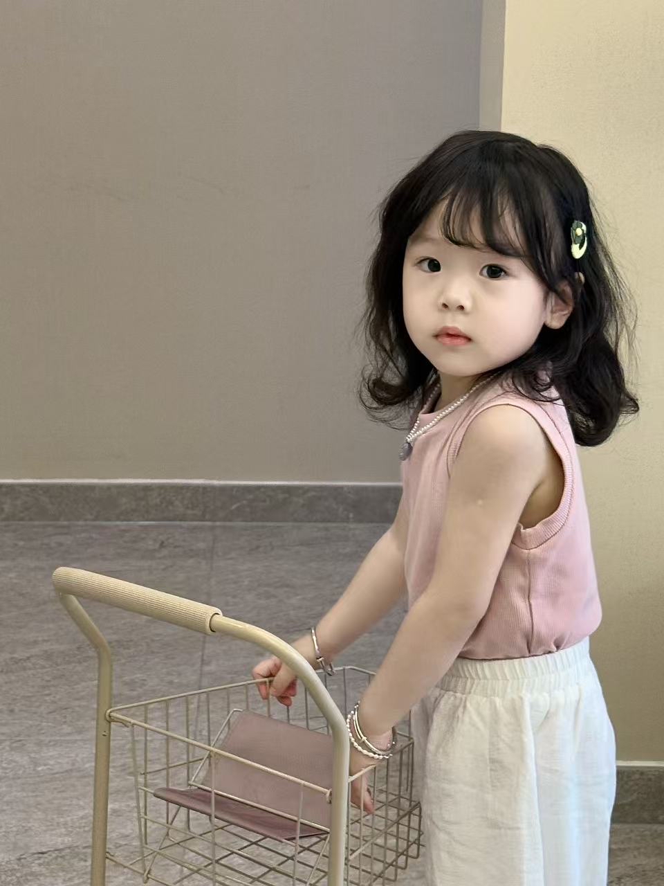 A0157 透氣百搭粉色背心