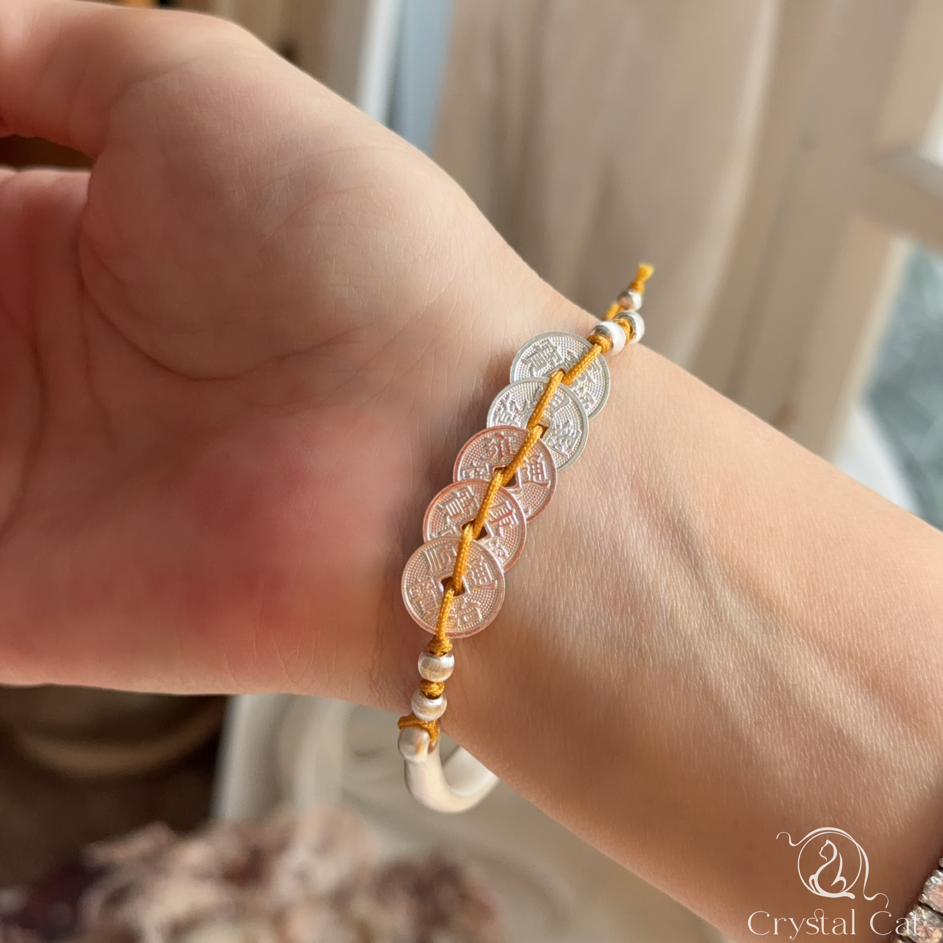  純銀五帝錢手鈪