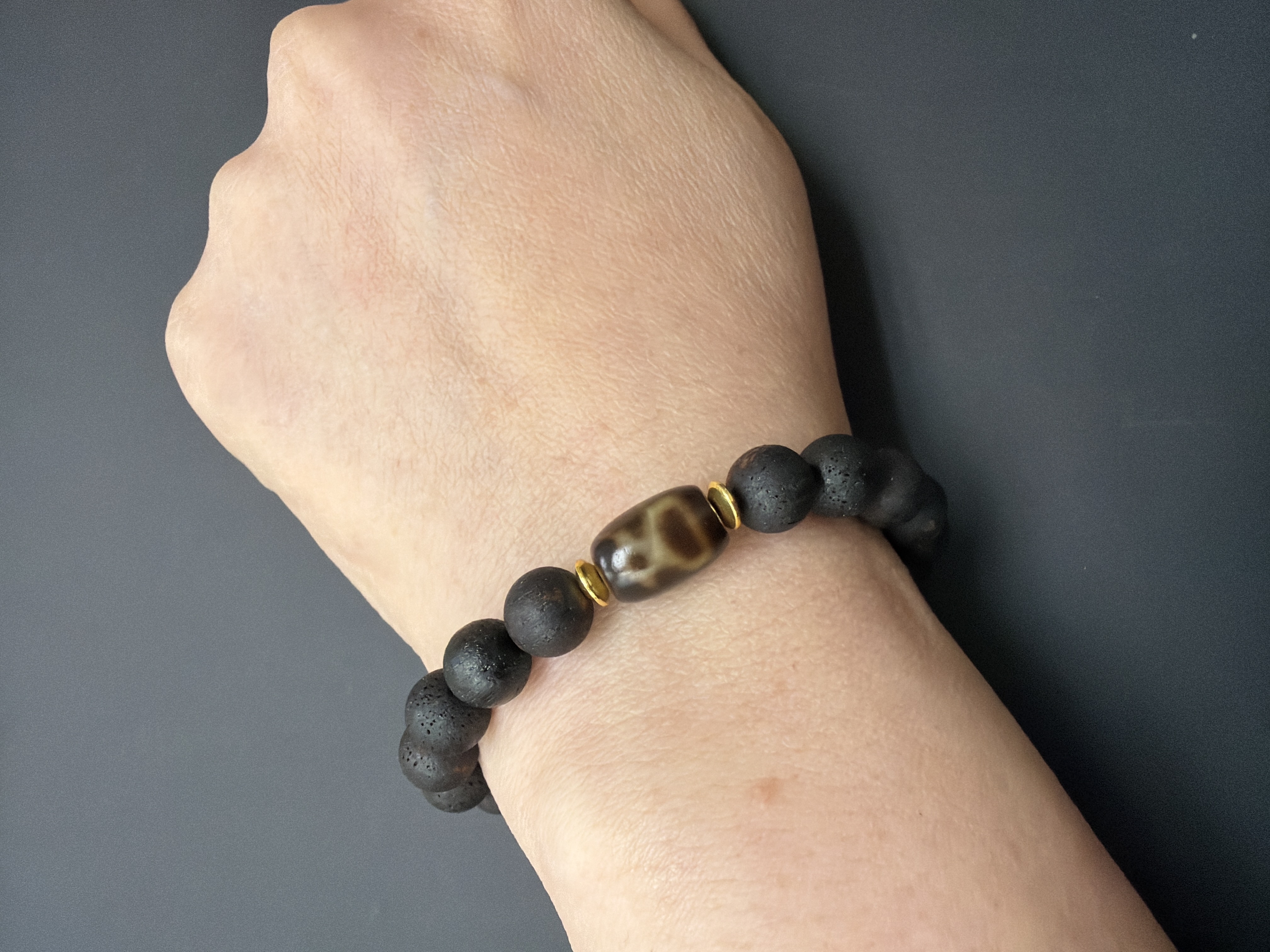 財神天珠配：8mm 降真香手串