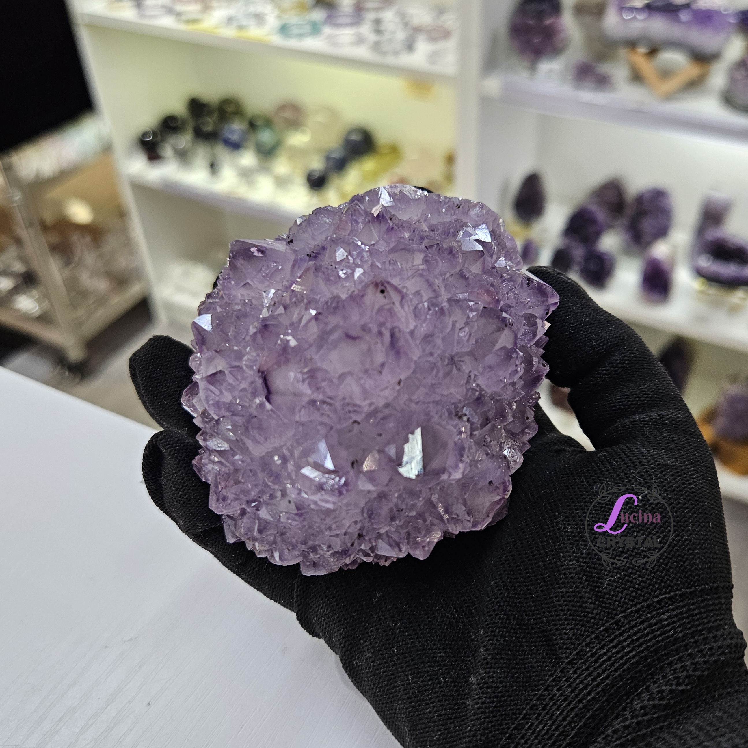 (Co#LC8554) 骨幹紫水晶花/Elestial Amethyst Flower 