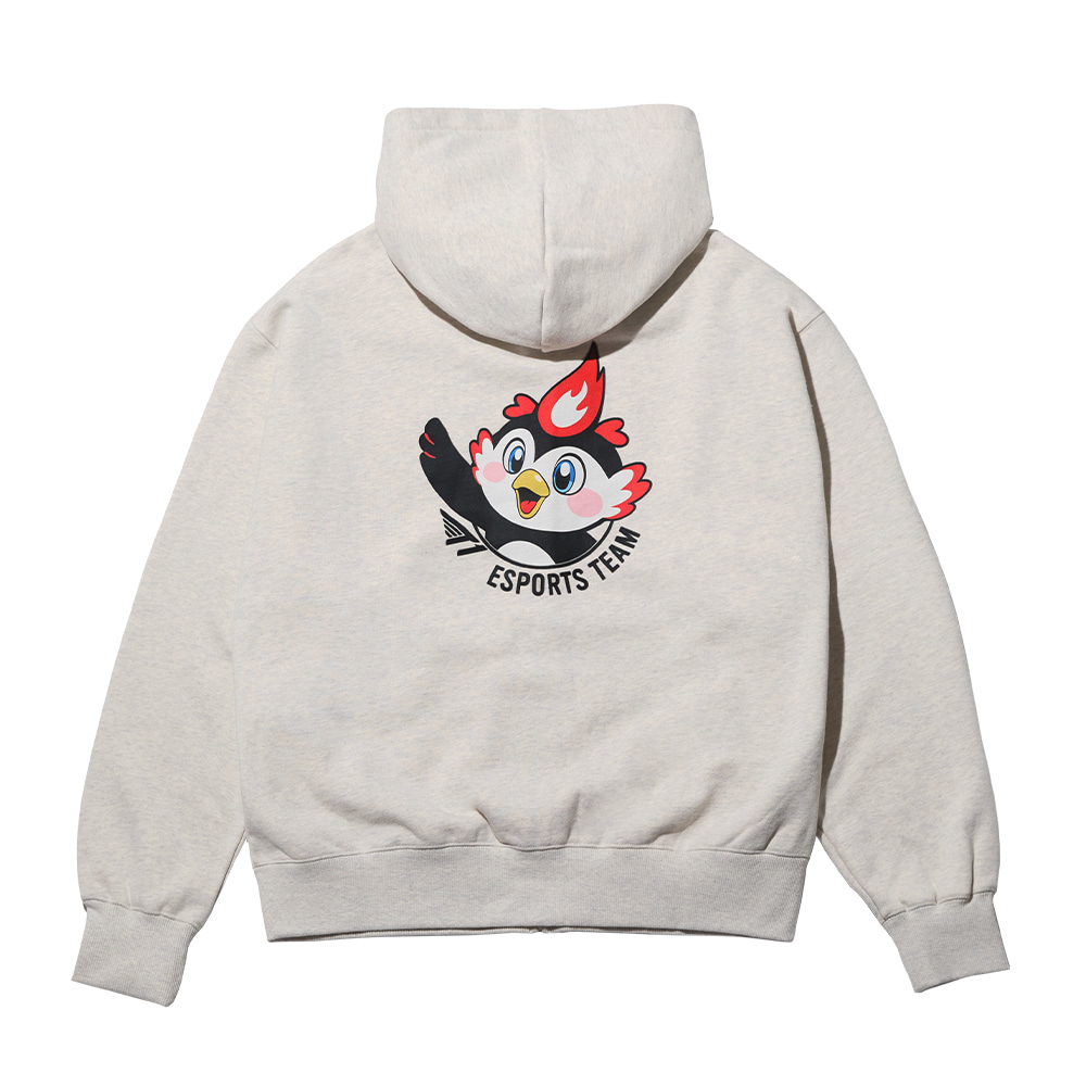 [BDNS x T1] Ati Zip-up Hoodie Oatmeal
