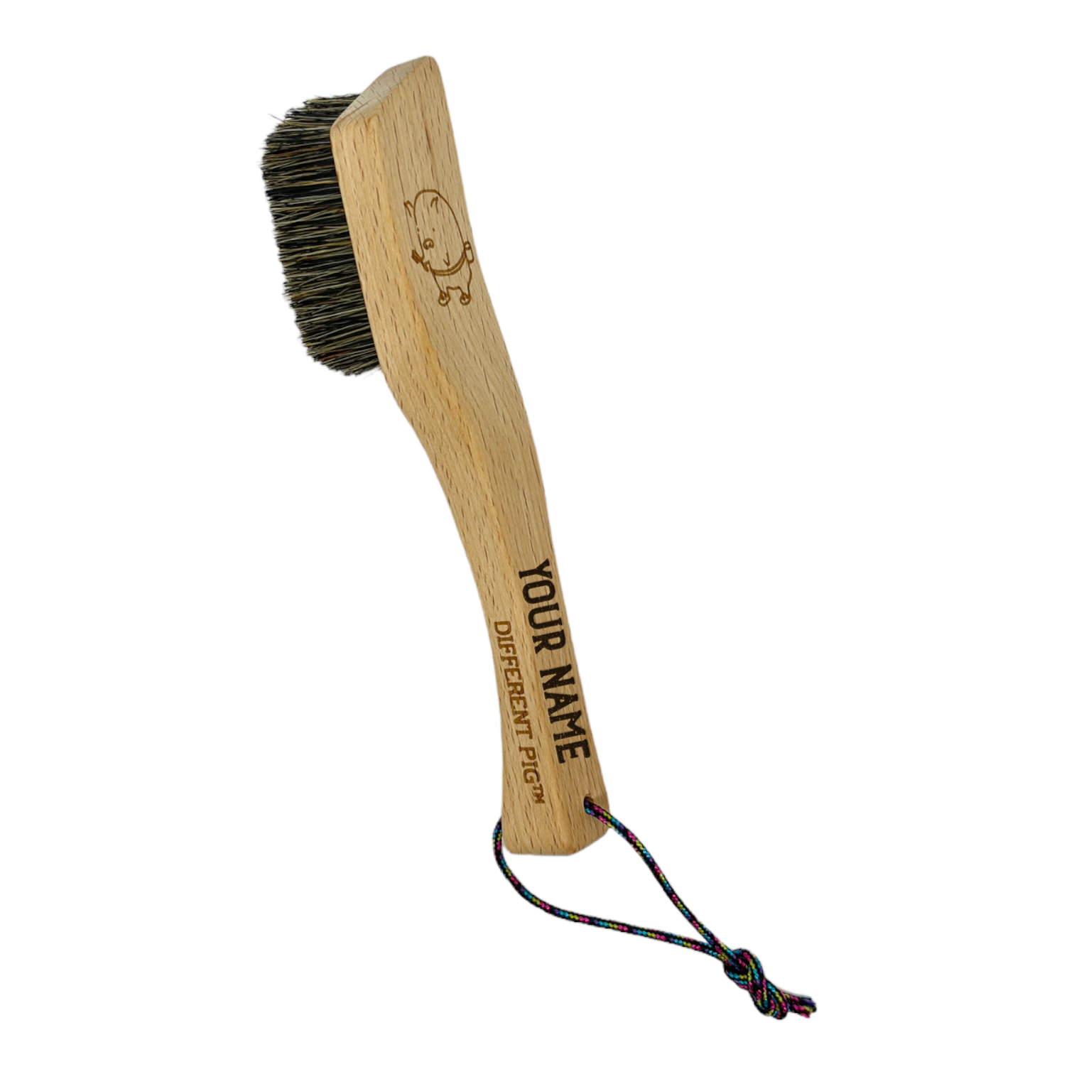 【來字刻名】𝗗𝗜𝗙𝗙𝗘𝗥𝗘𝗡𝗧 𝗣𝗜𝗚™ OG brush with name carving 刻名大豬掃連掛繩