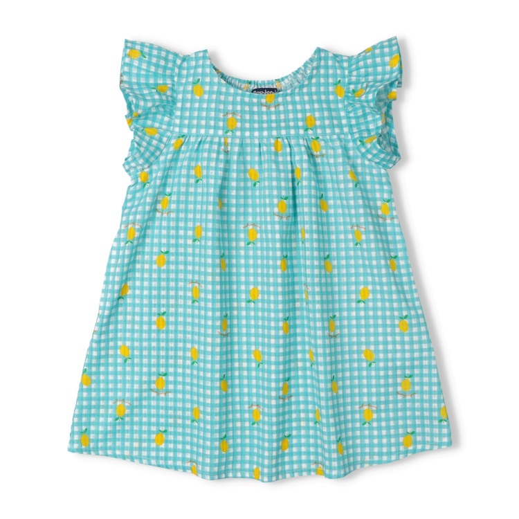 🆕【⭐訂購⭐】 🇯🇵日本直送🌀水果格紋 荷葉邊袖 連身裙［2款選］🌀[ELDA-0130][260514]