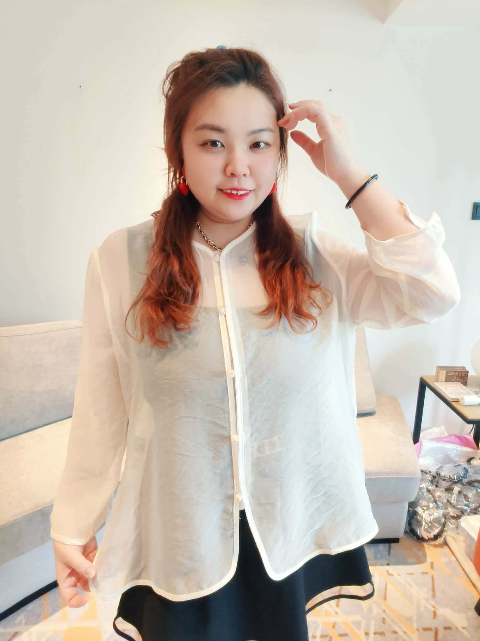 YPC04 26086 新中式欧根纱衬衫