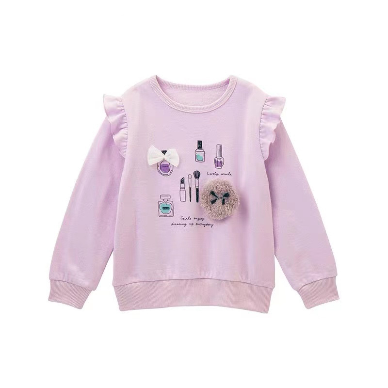 日本女童花邊袖衛衣 -1件 現貨