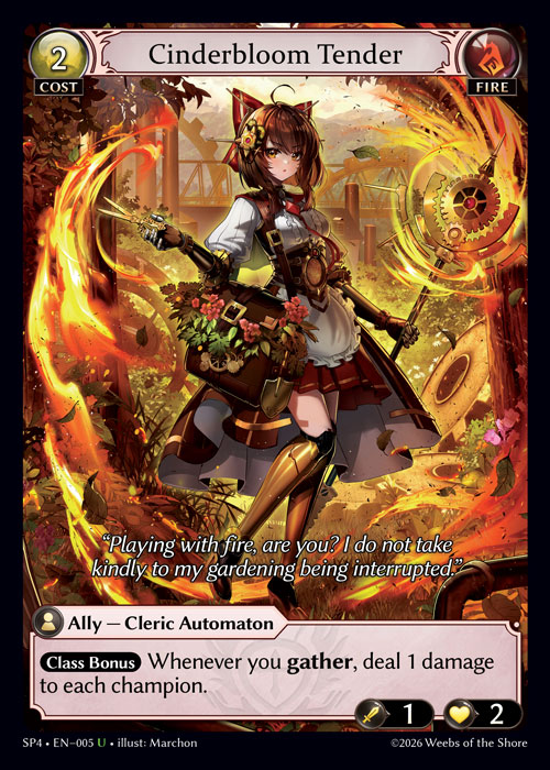 Cinderbloom Tender / SP4-005 (U)
