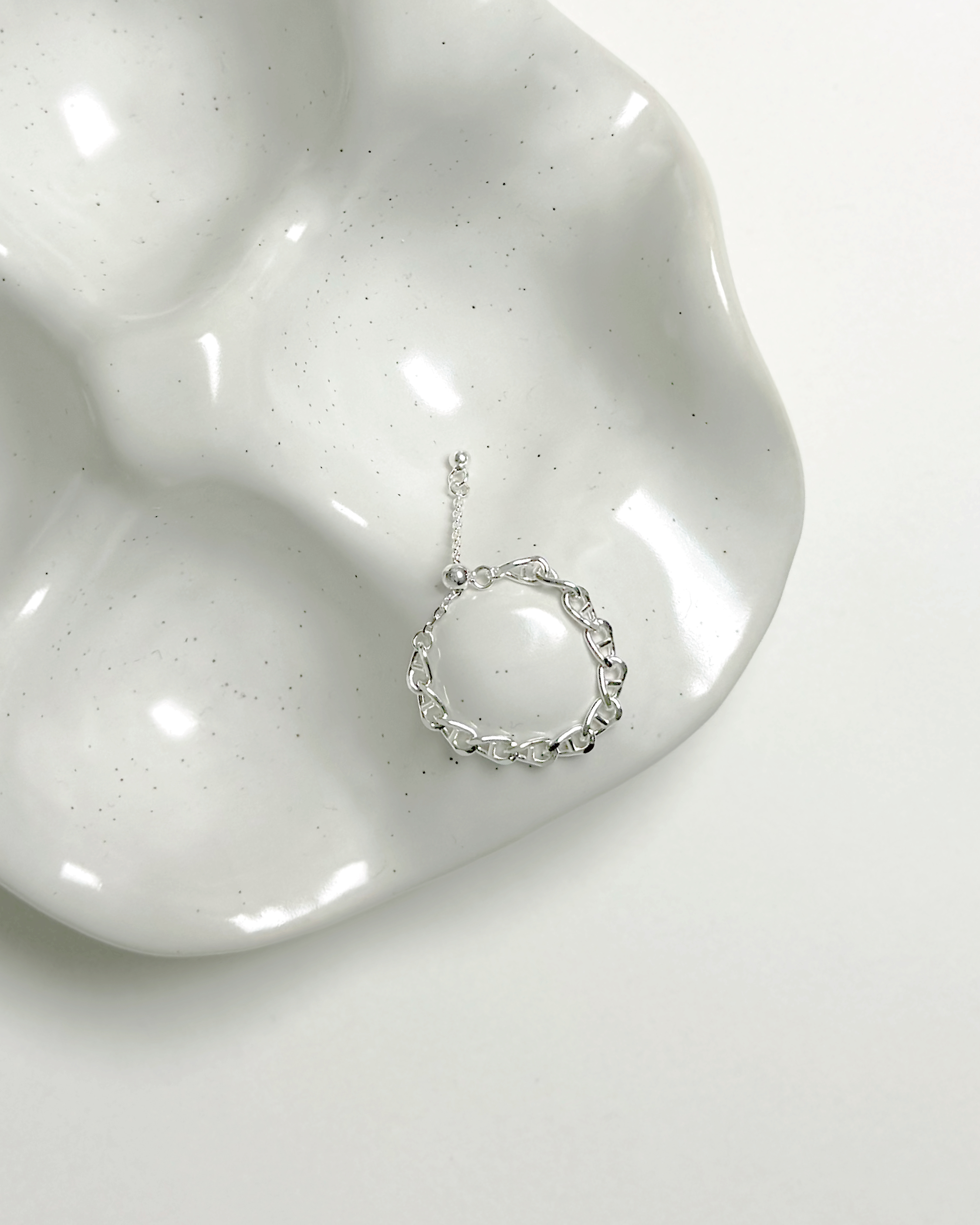 Unique Silver Chain Ring