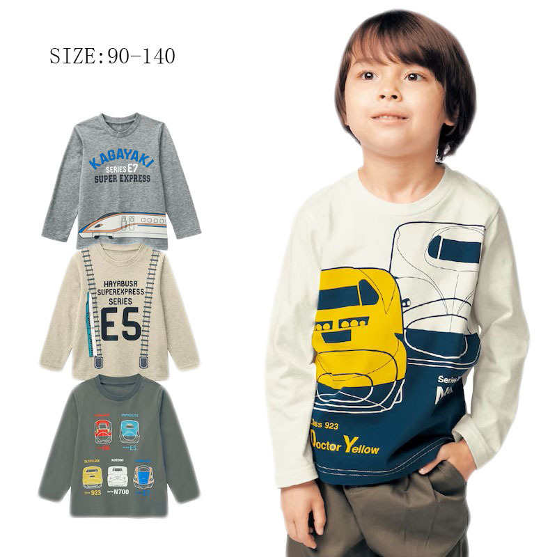 新幹線春秋薄款純棉長袖T恤 -1件