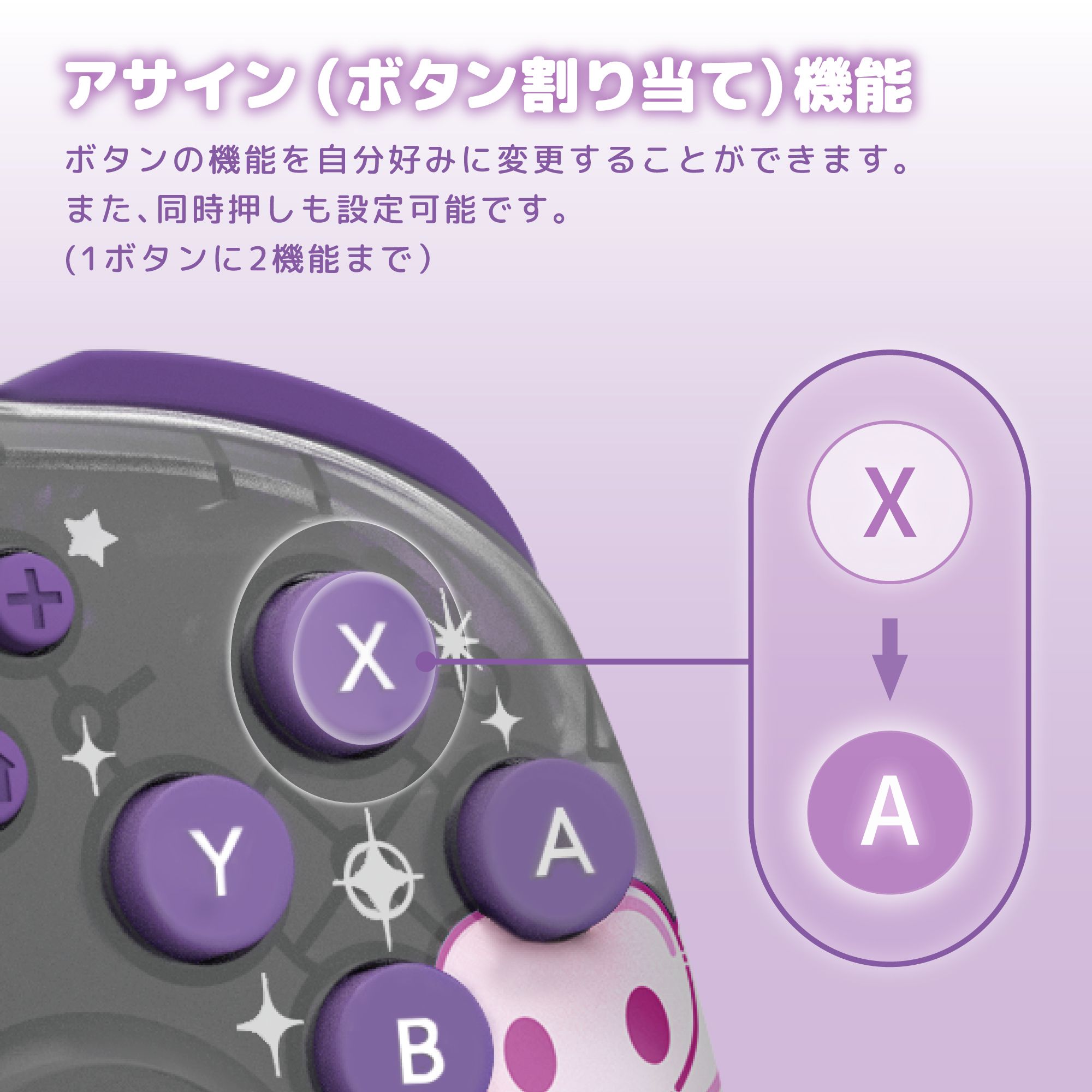 HORI NS2 無線控制器 三麗鷗系列 酷洛米 (NSX-254)        HORI NS2  Wireless Controller Sanrio Series Kuromi (NSX-254)