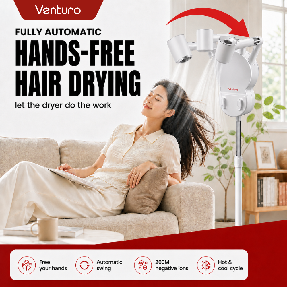 Venturo Fully Automatic Hands-Free Oscillating Hair Dryer