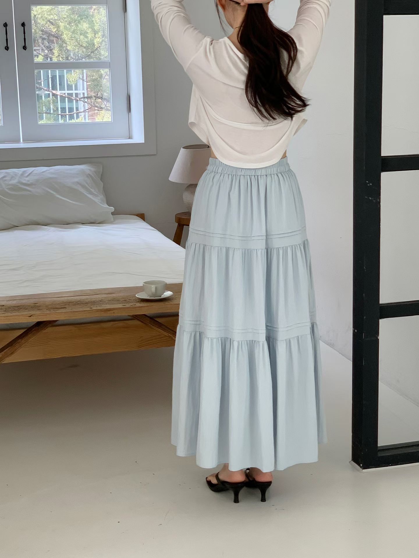 CT5 法式壓邊半截裙