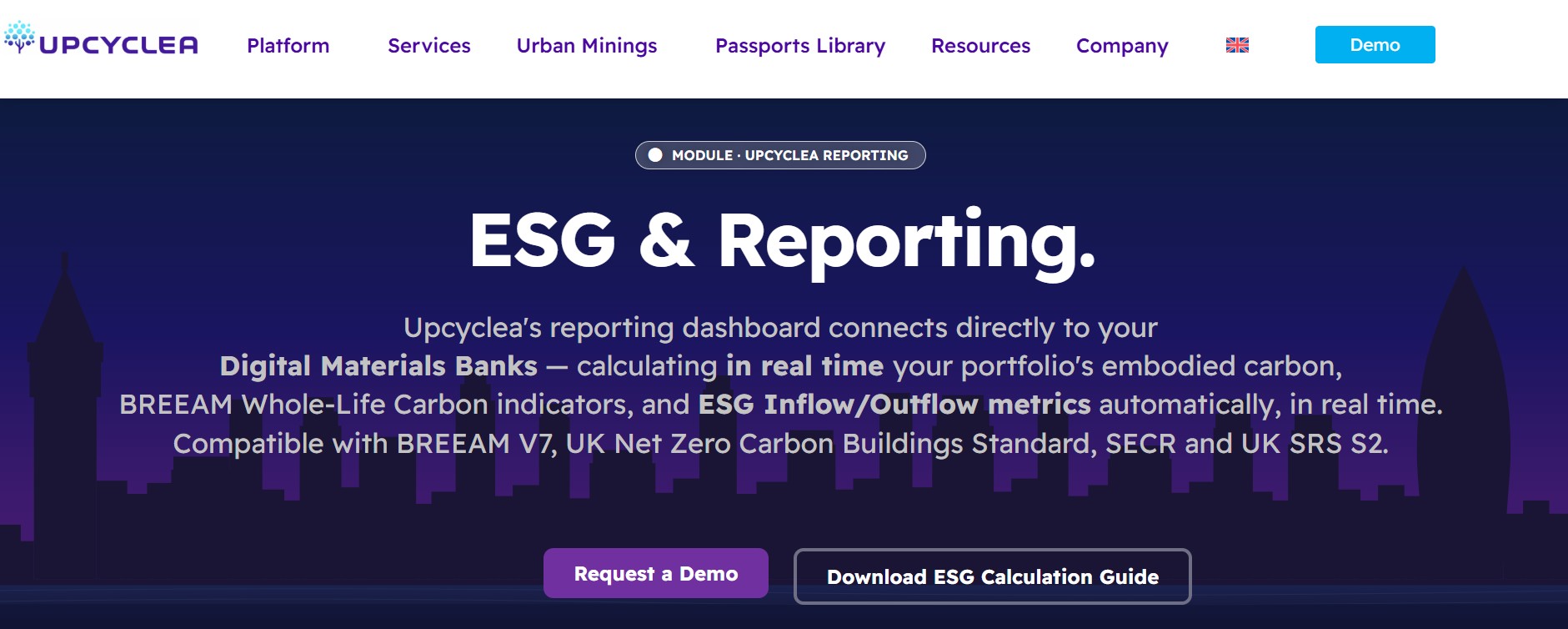 Upcyclea Embodied Carbon Tracking Platform