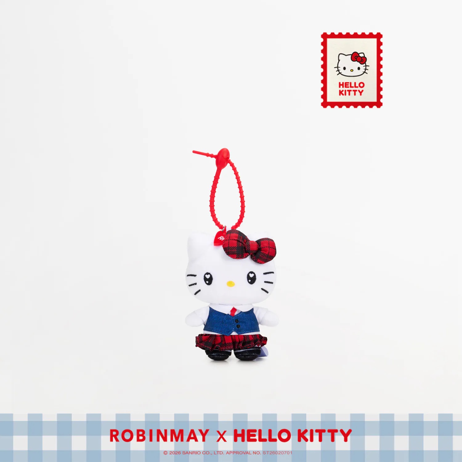 📦訂購 台灣限定 三麗鷗 Sanrio Hello Kitty聯名 格子裙娃娃吊飾