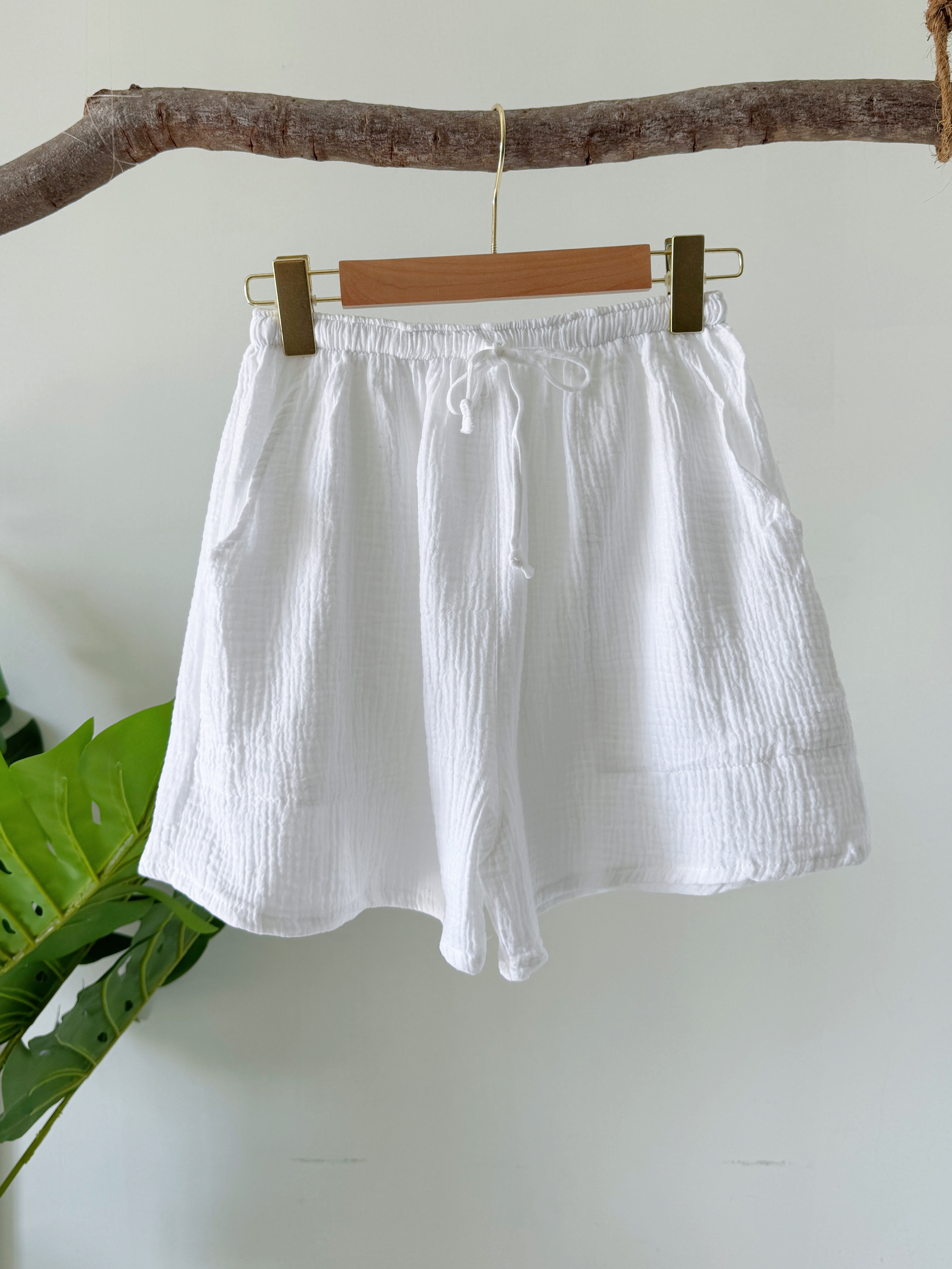 森系简约纯棉短裤