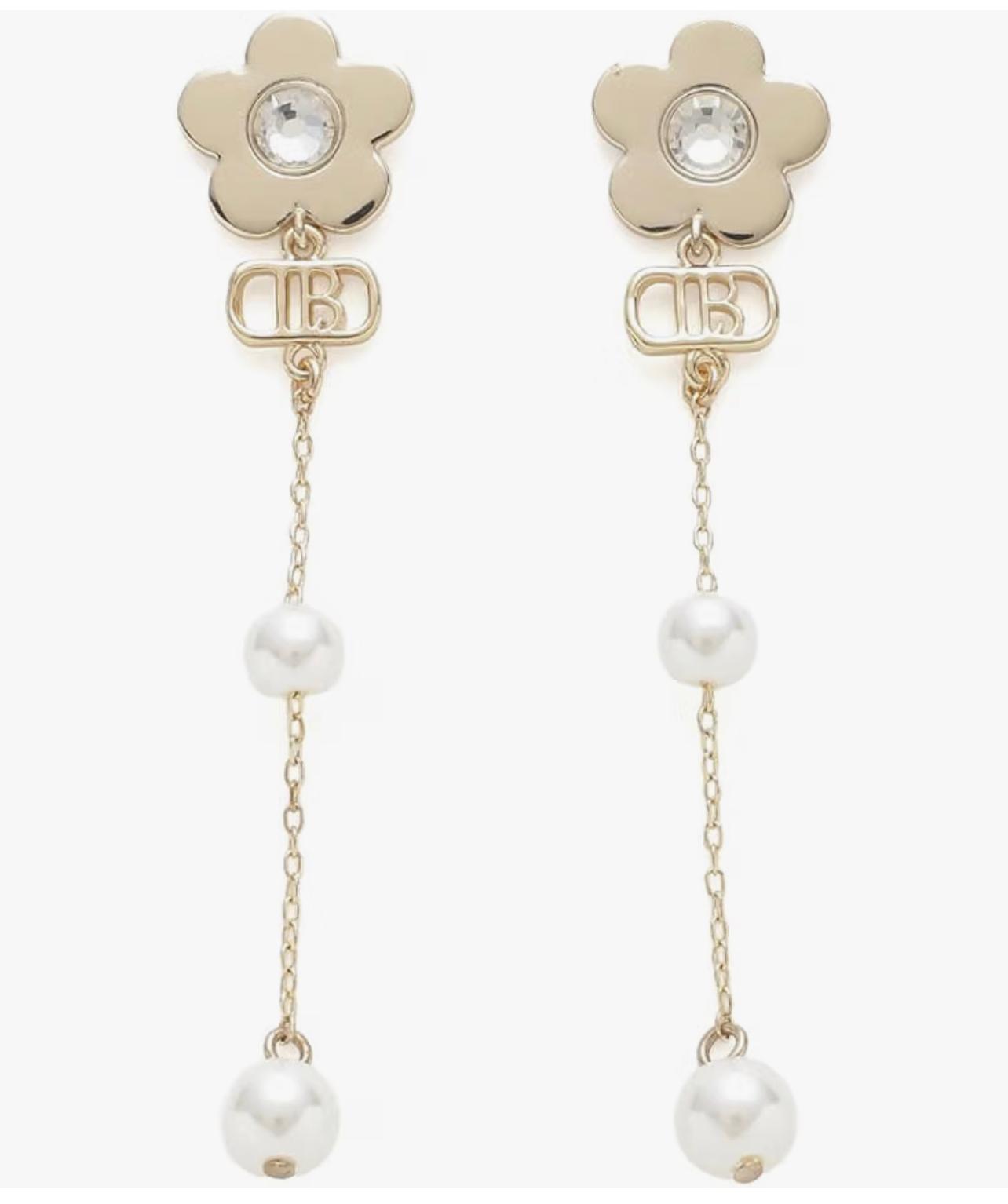 LILY BROWN x MARY QUANT 復古小雛菊珍珠流蘇耳環