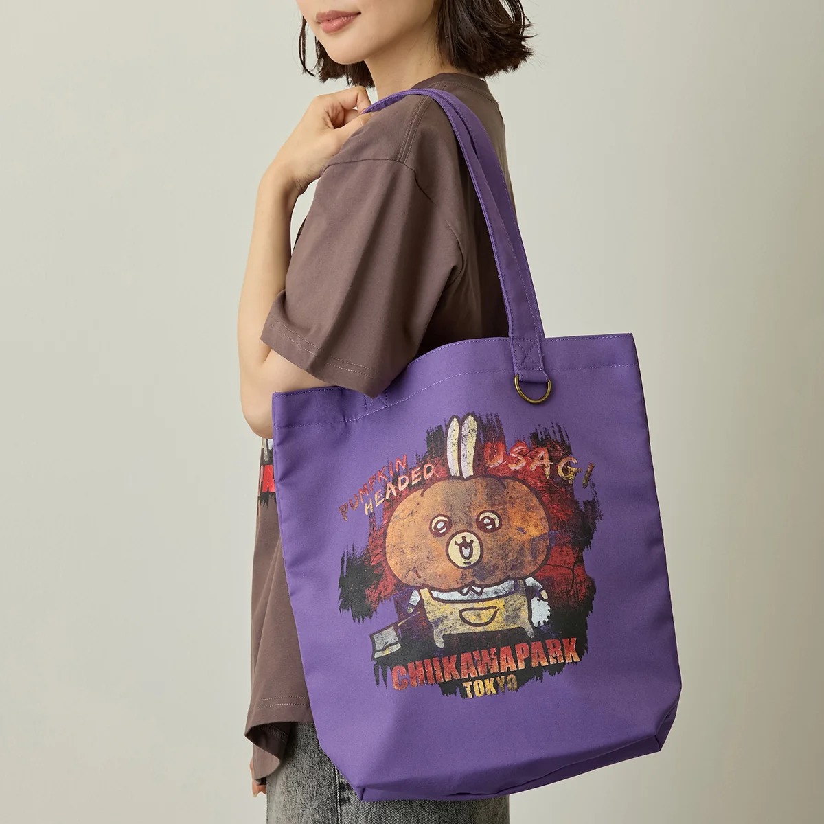 🎀【預訂】Chiikawa Park Halloween 2026 Pumpkin Tote Bag P 