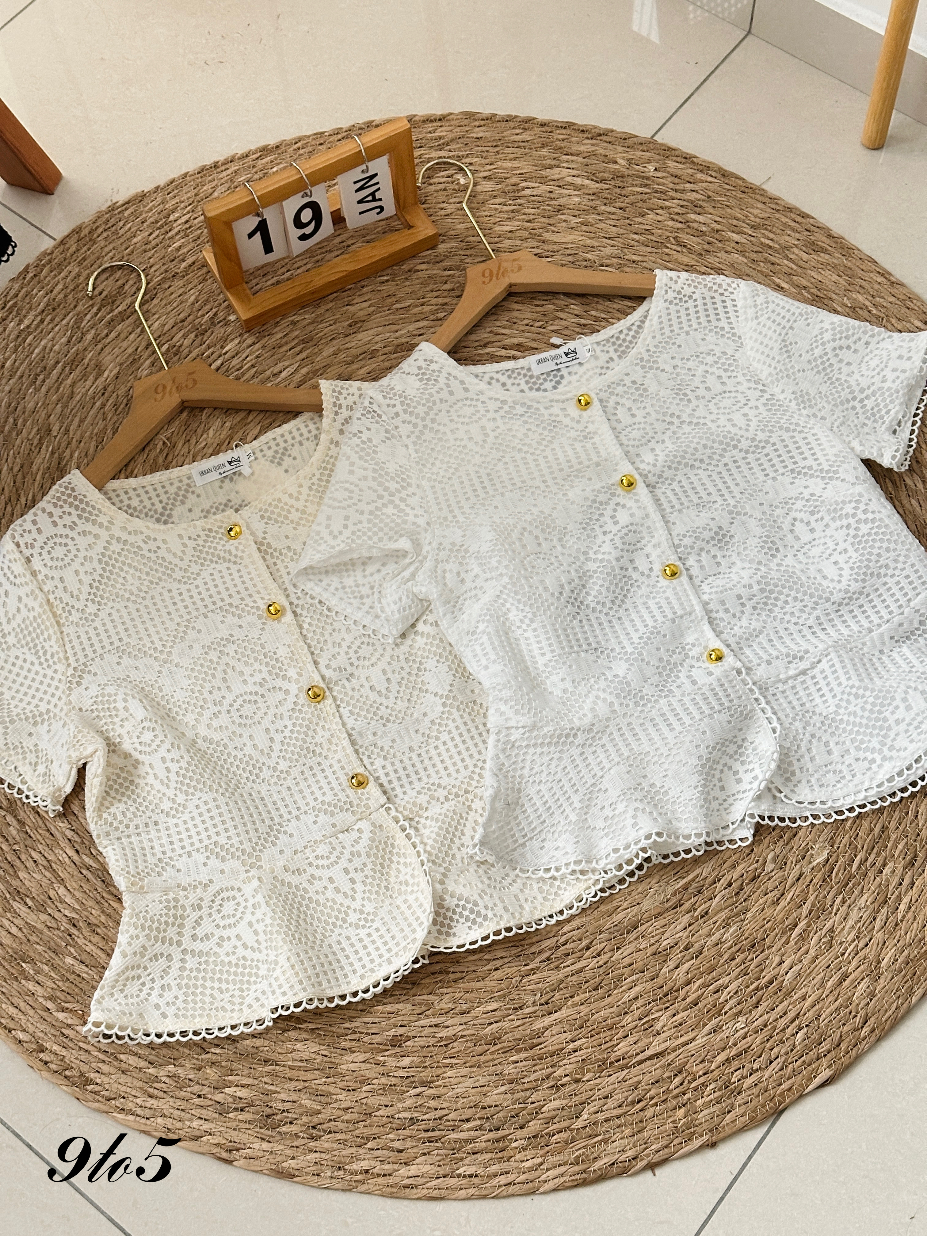 T3913 Lace Peplum Top - 3 Colors