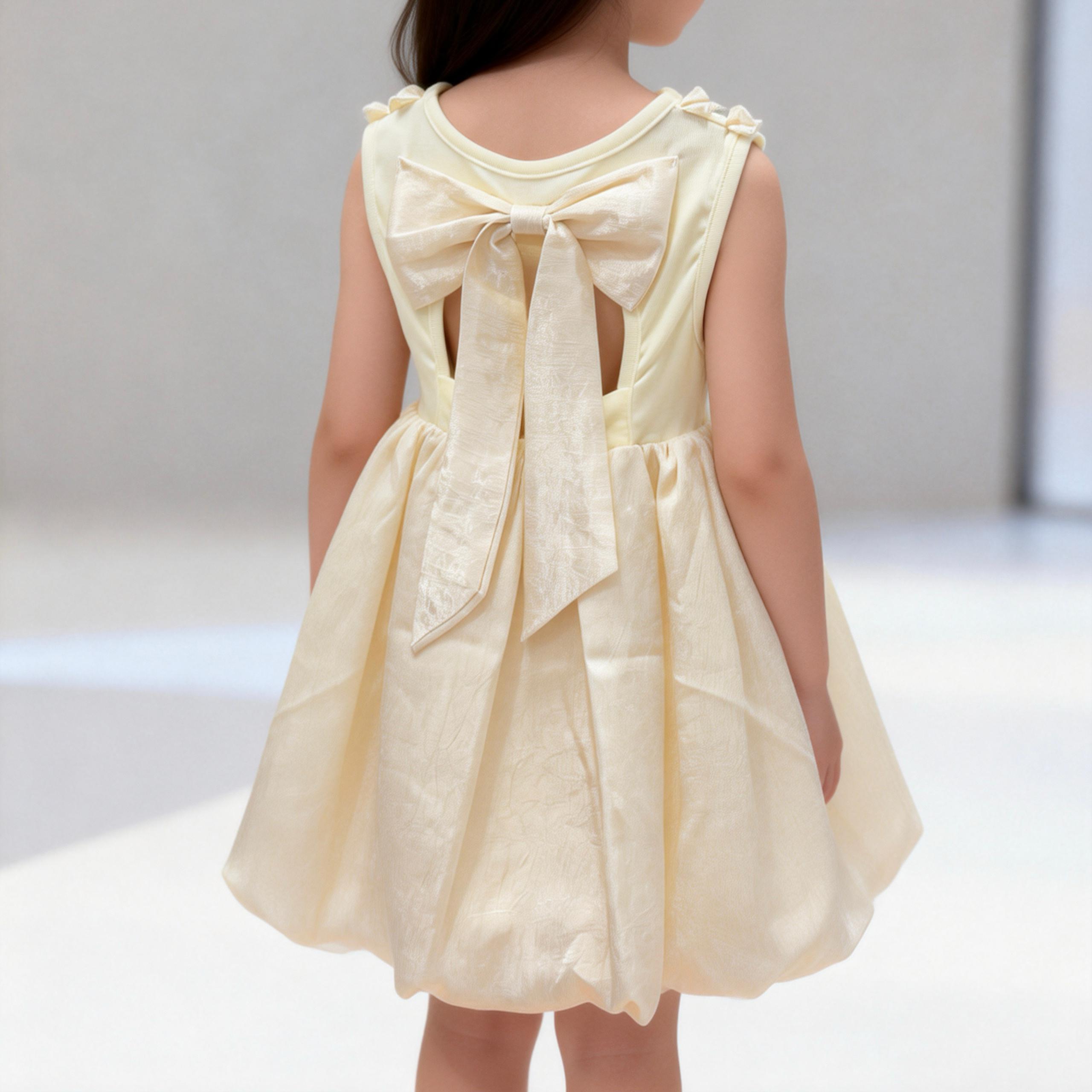 350987 | Elegant Sleeveless Party Dress with Bow Detail