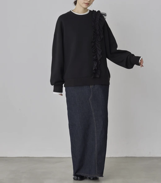 不對稱荷葉邊上衣 - 2026 流行穿搭  荷葉邊上衣 春夏時尚穿搭 成人休閒 日常穿搭 易於配搭 日本直送   #JP-I-260017