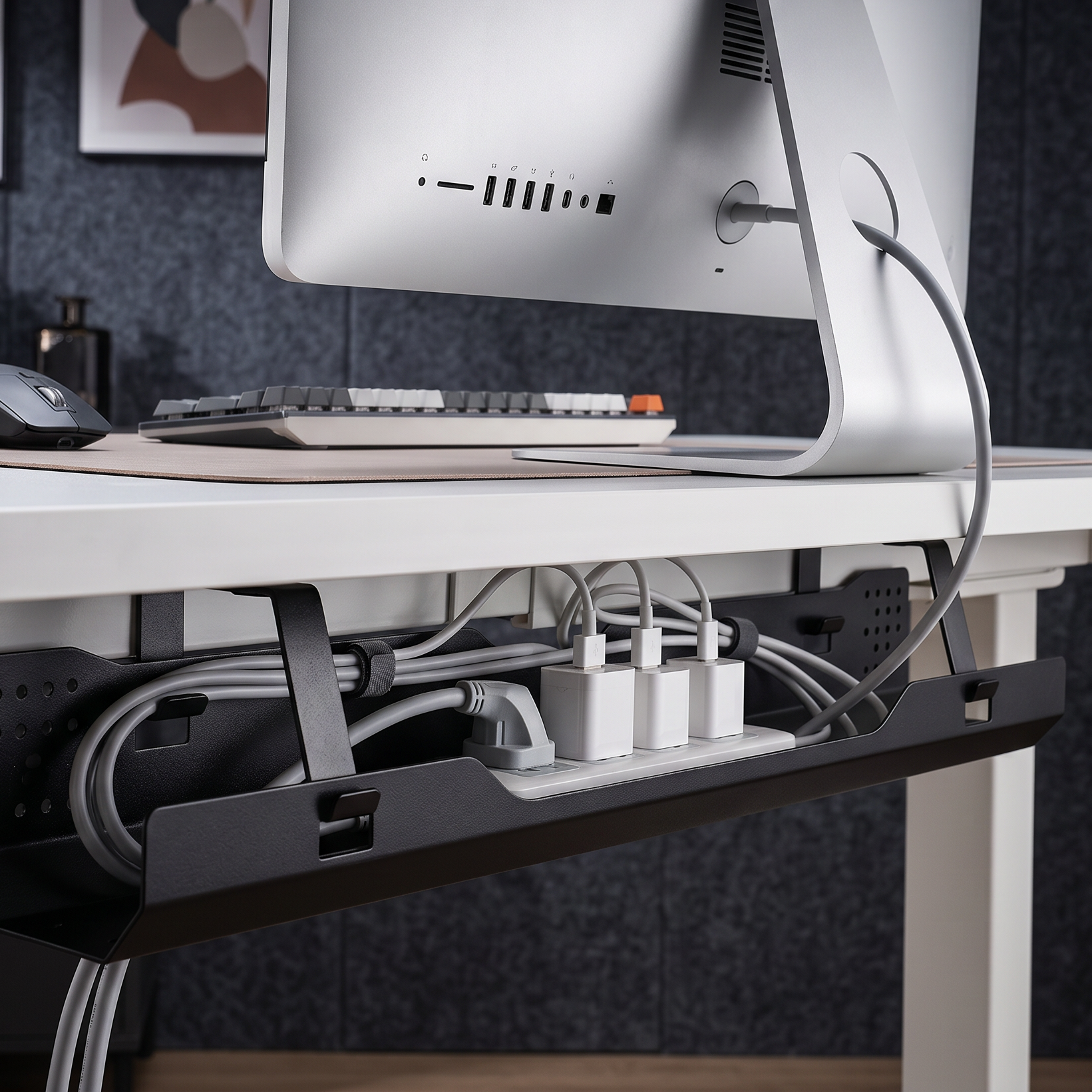 CB-60, Cable management tray under desk