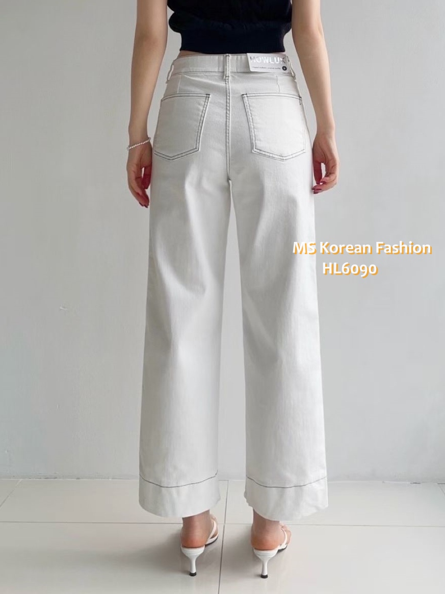 HL6090 韓國🌼Howluk春版九分闊筒褲