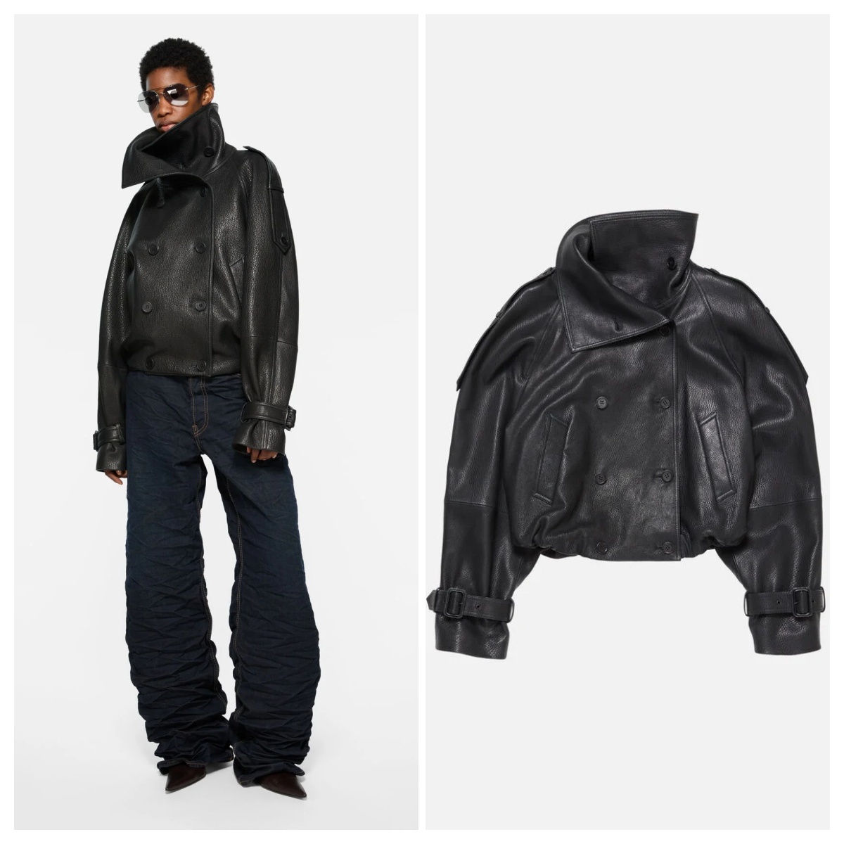 【頂級】Acne Studios 短版皮革外套
