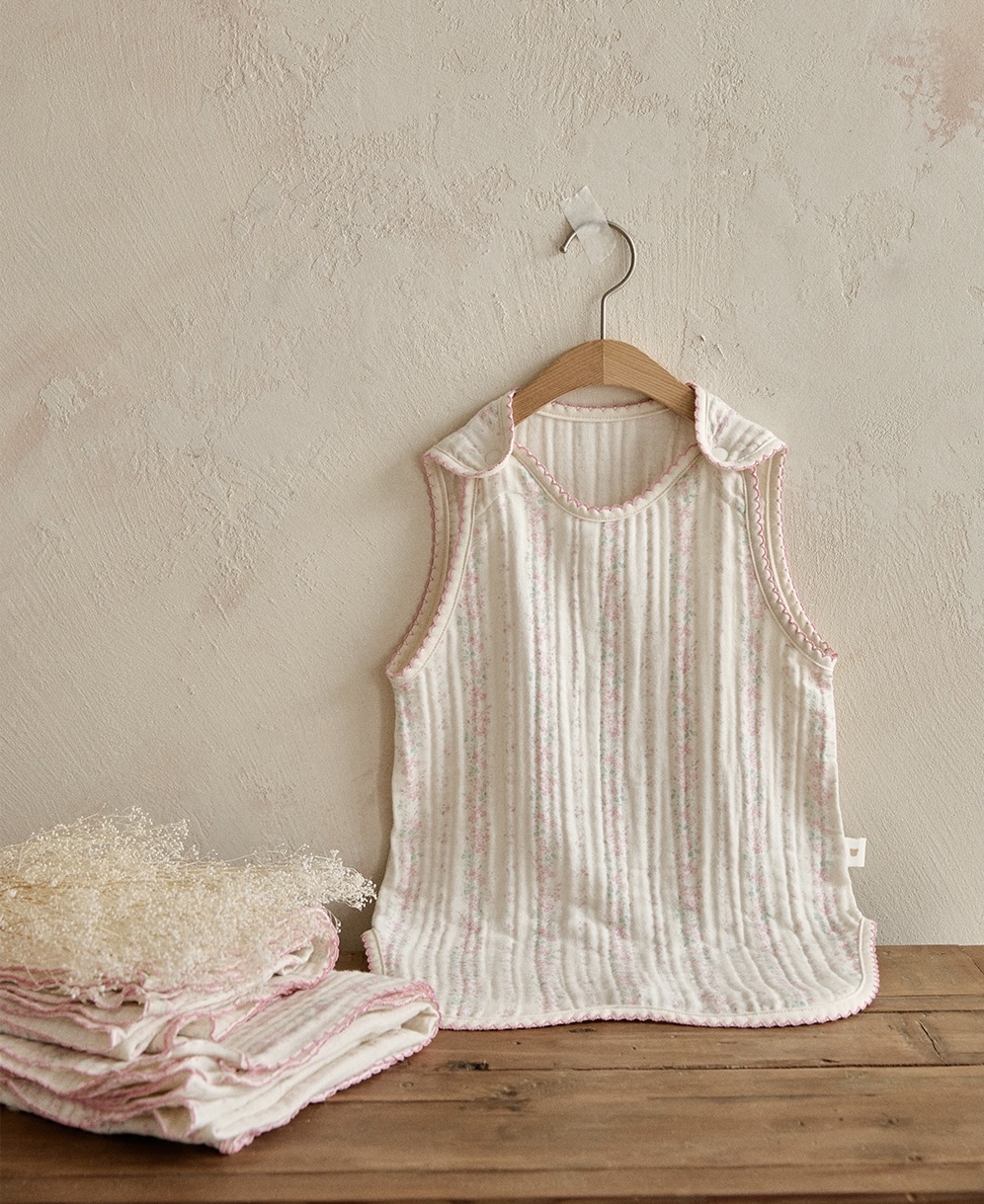 26S/S DTD Flora碎花溫馨系列-棉紗睡眠馬甲