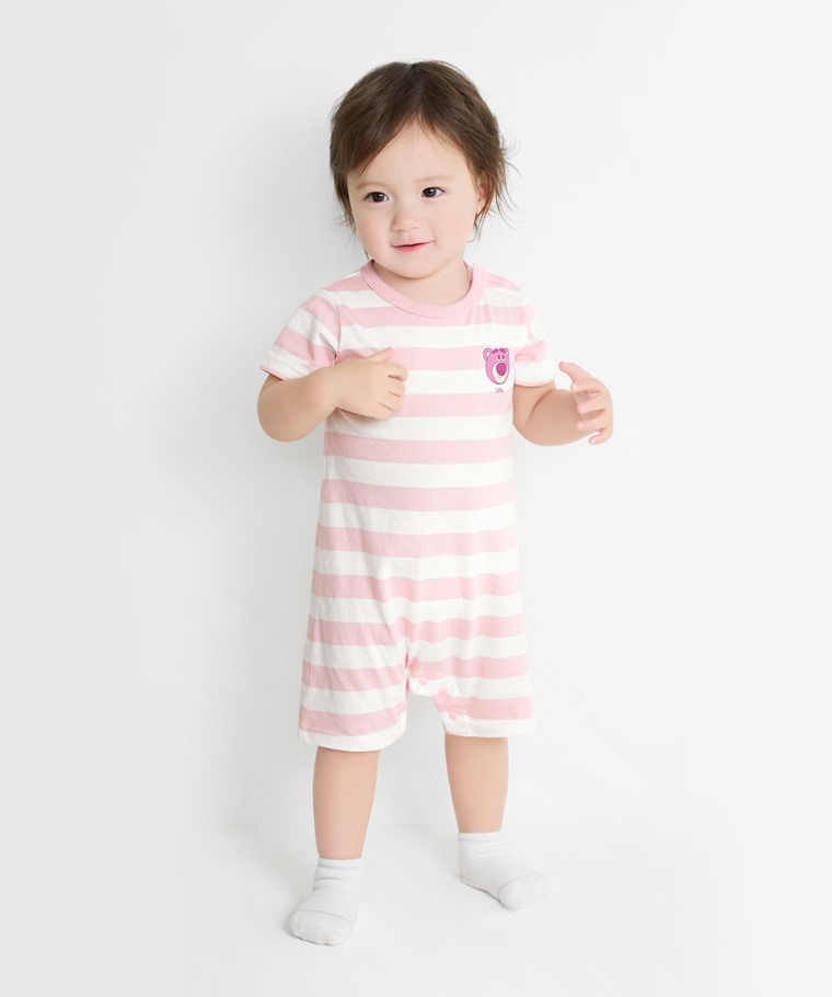 ☀️預訂 台灣直送☀️正版授權Pixar系列純棉前後印花間條短袖連身服