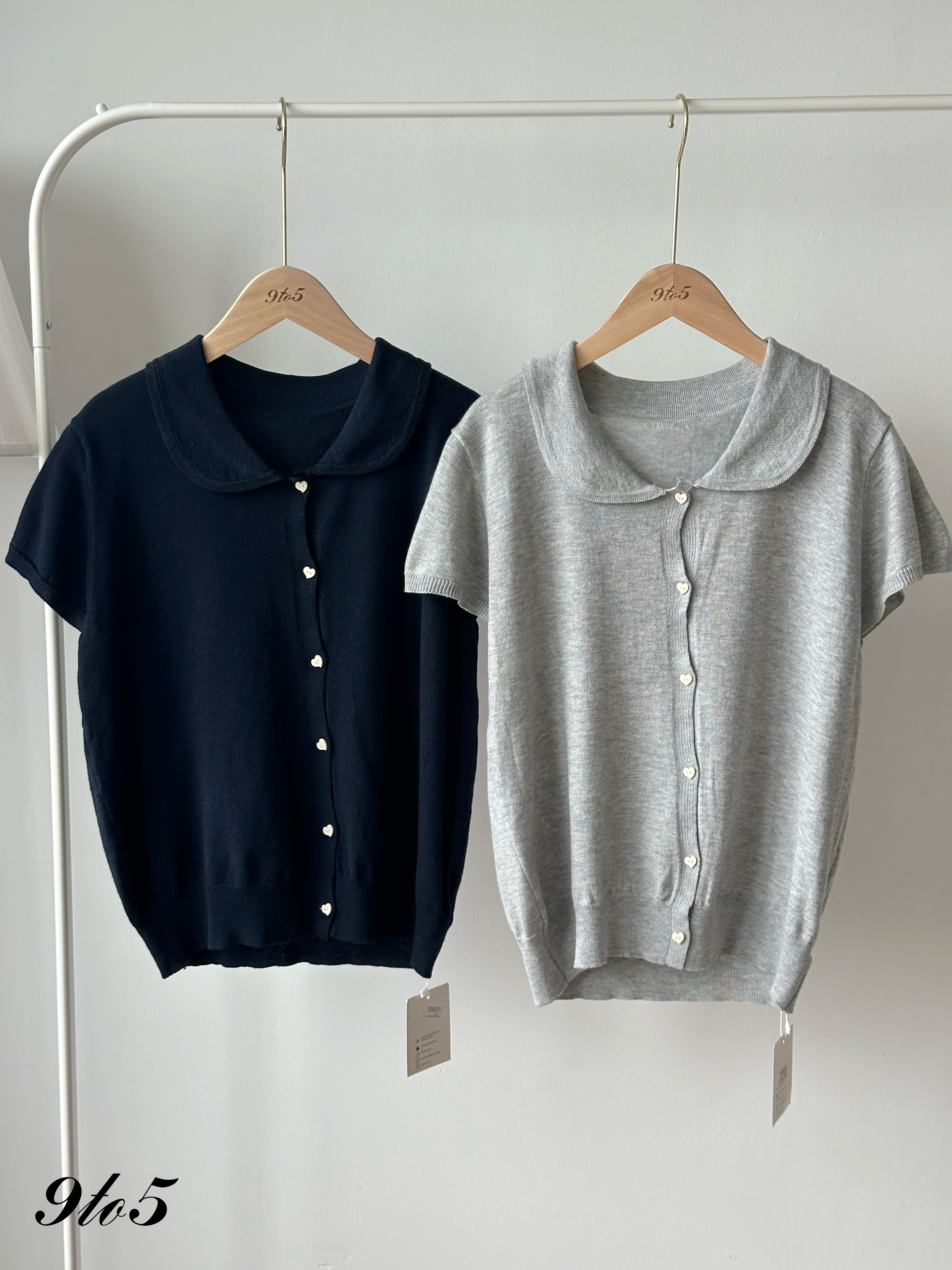 T4404 Peter Pan Collar Knit Top - 5 Colors 