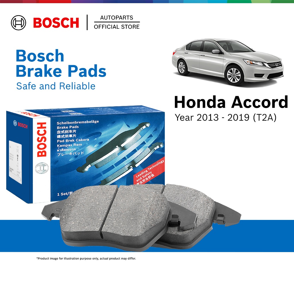 Bosch Front Brake Pads for Honda Accord 2.0 2.4 9th Gen T2A CR (2013 - 2019)
