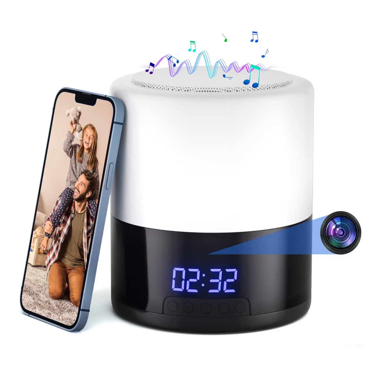 藍芽音響拍拍燈針孔攝影機