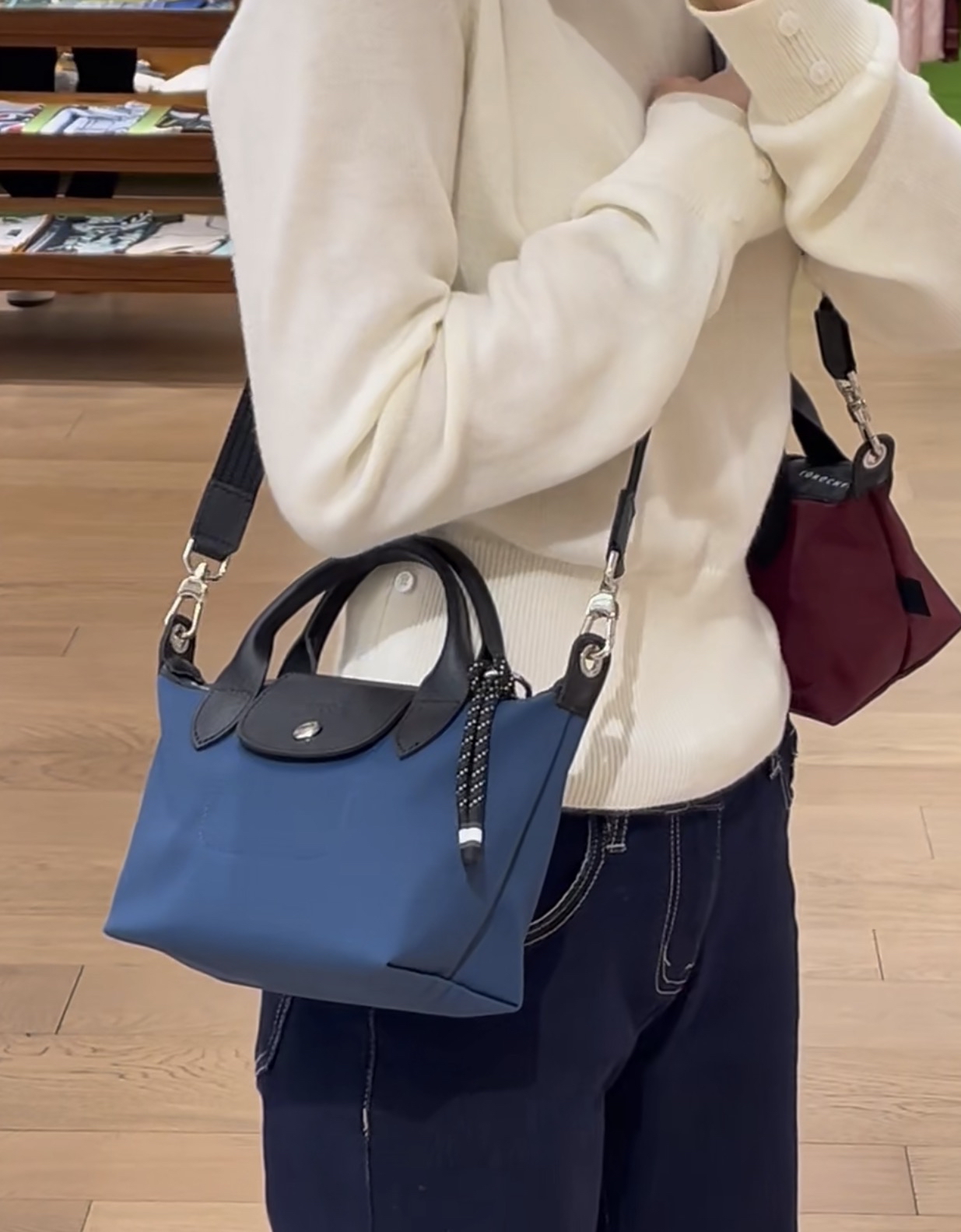 Longchamp Le Pliage Energy S 帆布手提袋 Size 23x16cm