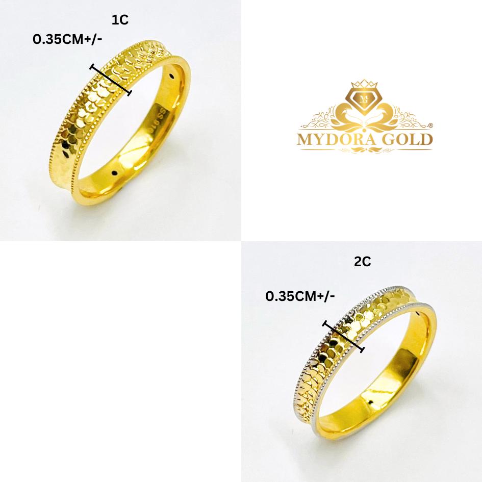 MYDORA Cincin Sisik Bling (5G) l EMAS 916/ 22K