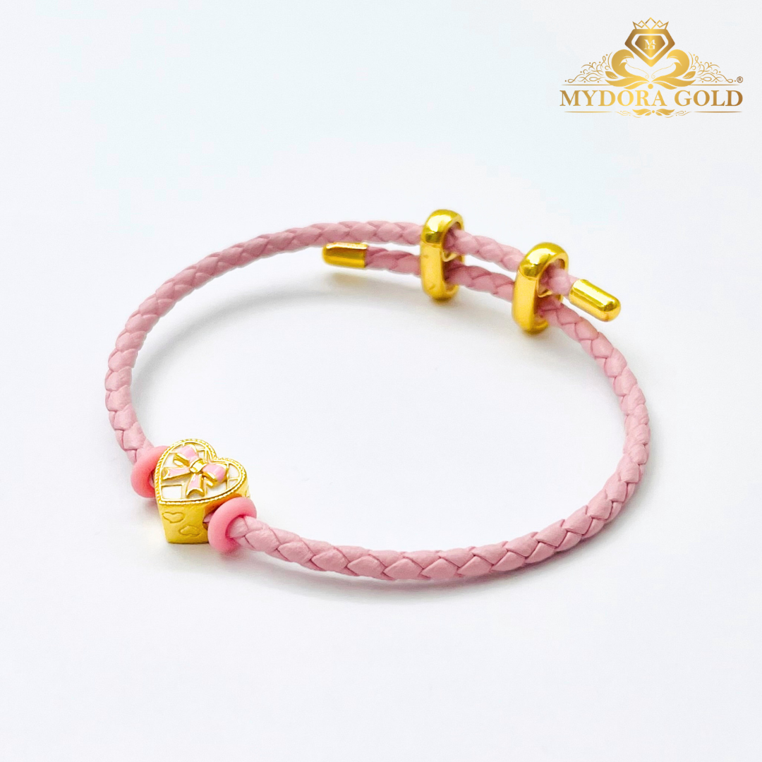 MYDORA Barbie Love Bundle Set | 916 Gold Bead + Adjustable Bracelet