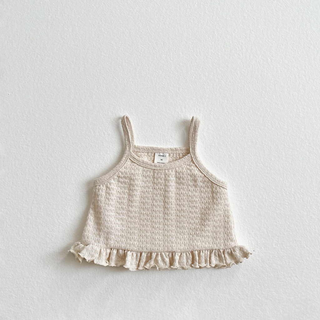 🌸預訂 韓國直送🌸🇰🇷VIVIDI四色荷葉邊針織吊帶胸衣