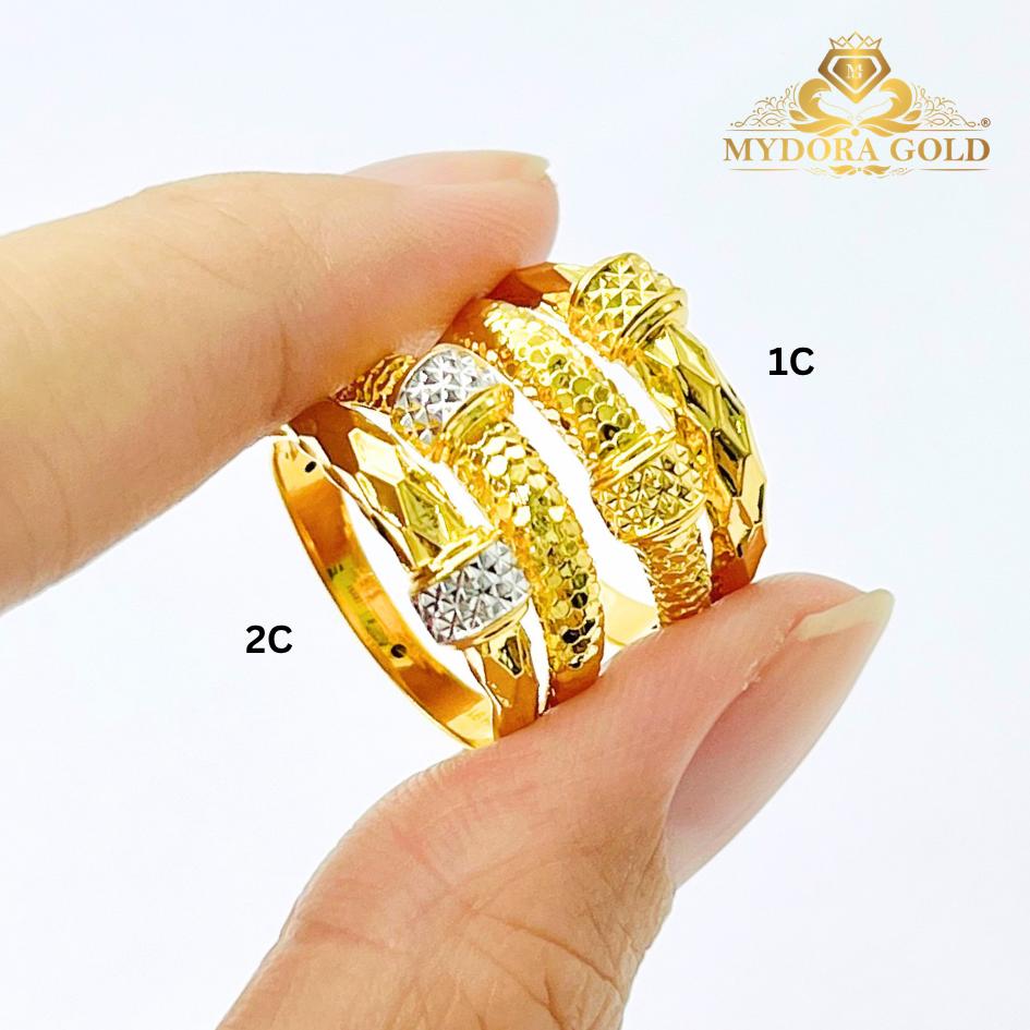 MYDORA Cincin Diamond Duo Glam (5G) l EMAS 916/22K