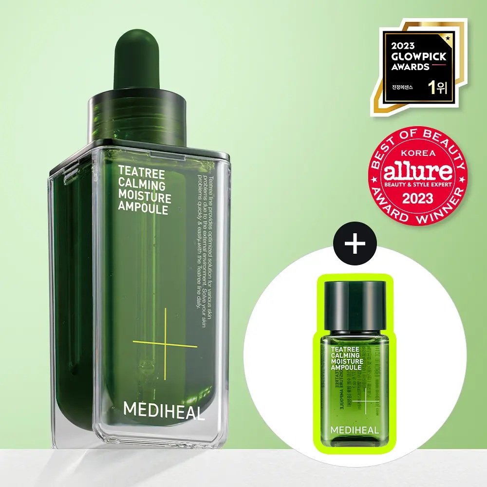 MEDIHEAL TeaTree Calming Moisture Ampoule茶樹舒緩保濕安瓶50ml+23ml | Olive Young優惠套裝