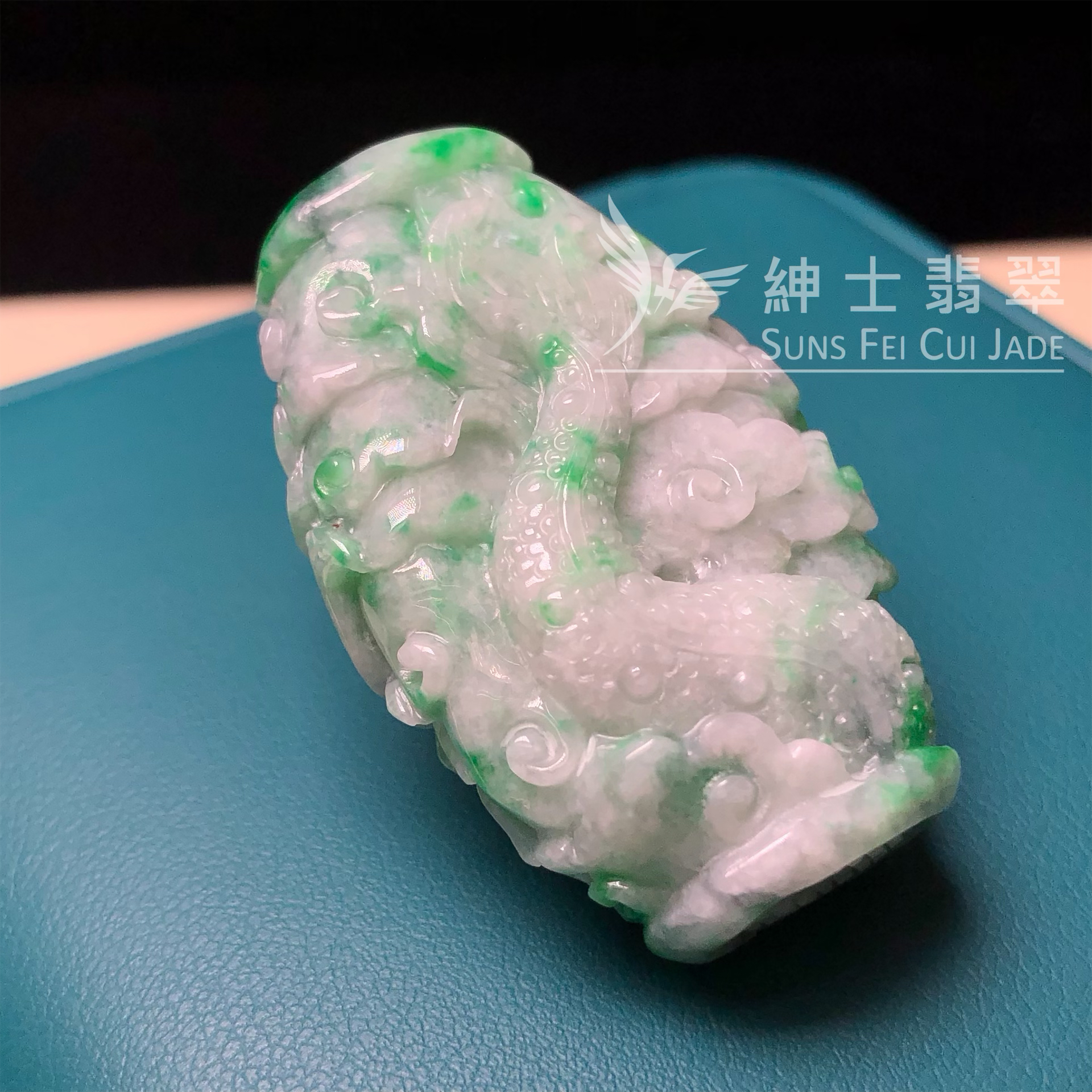 B07735 立體桶形龍吊墜