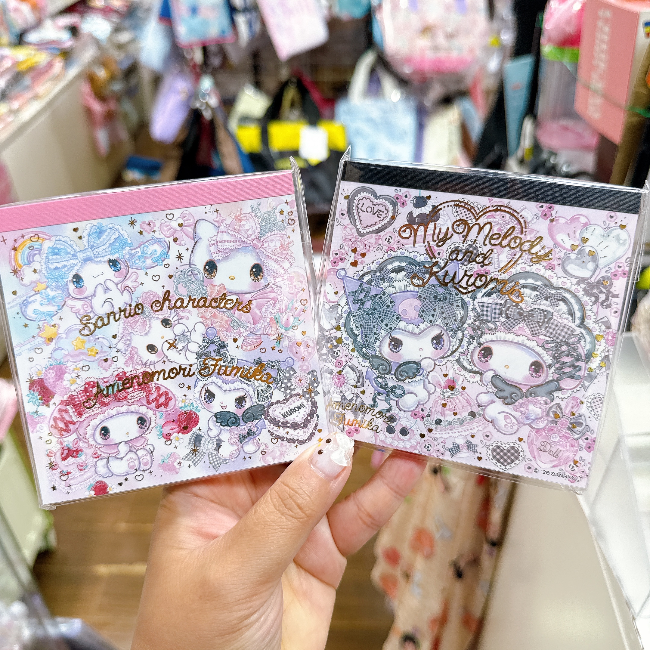 日本直送Sanrio聯成 Amenomori Fumika系列筆  信紙套裝 四色原子筆鉛芯筆 鎖匙扣